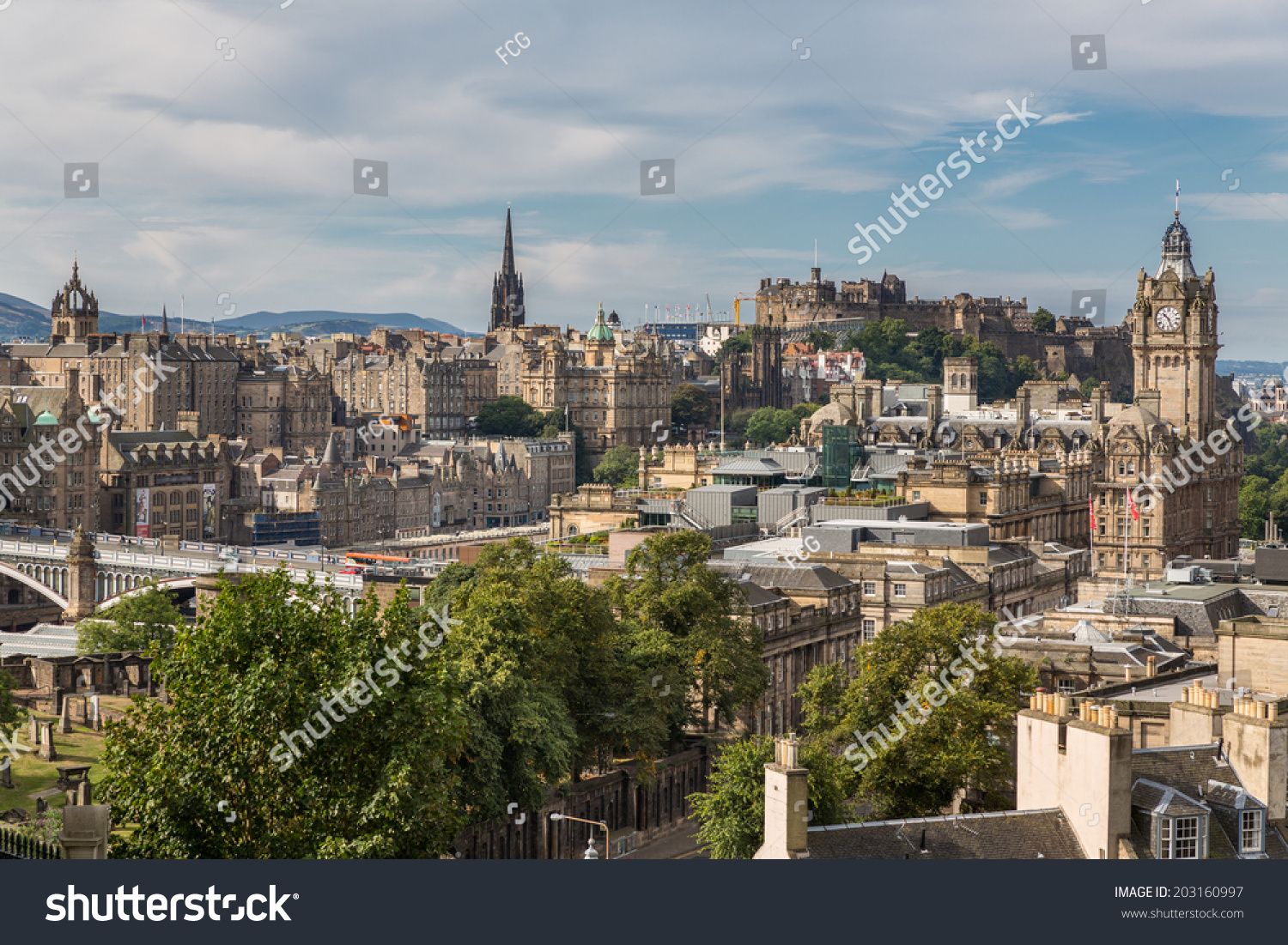Old town and castle from Calton Hill