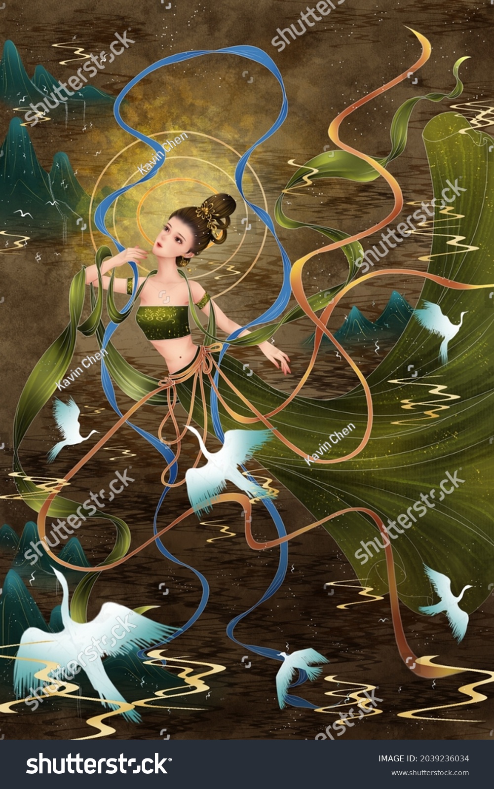 Dunhuang Flying fairy illustration source material