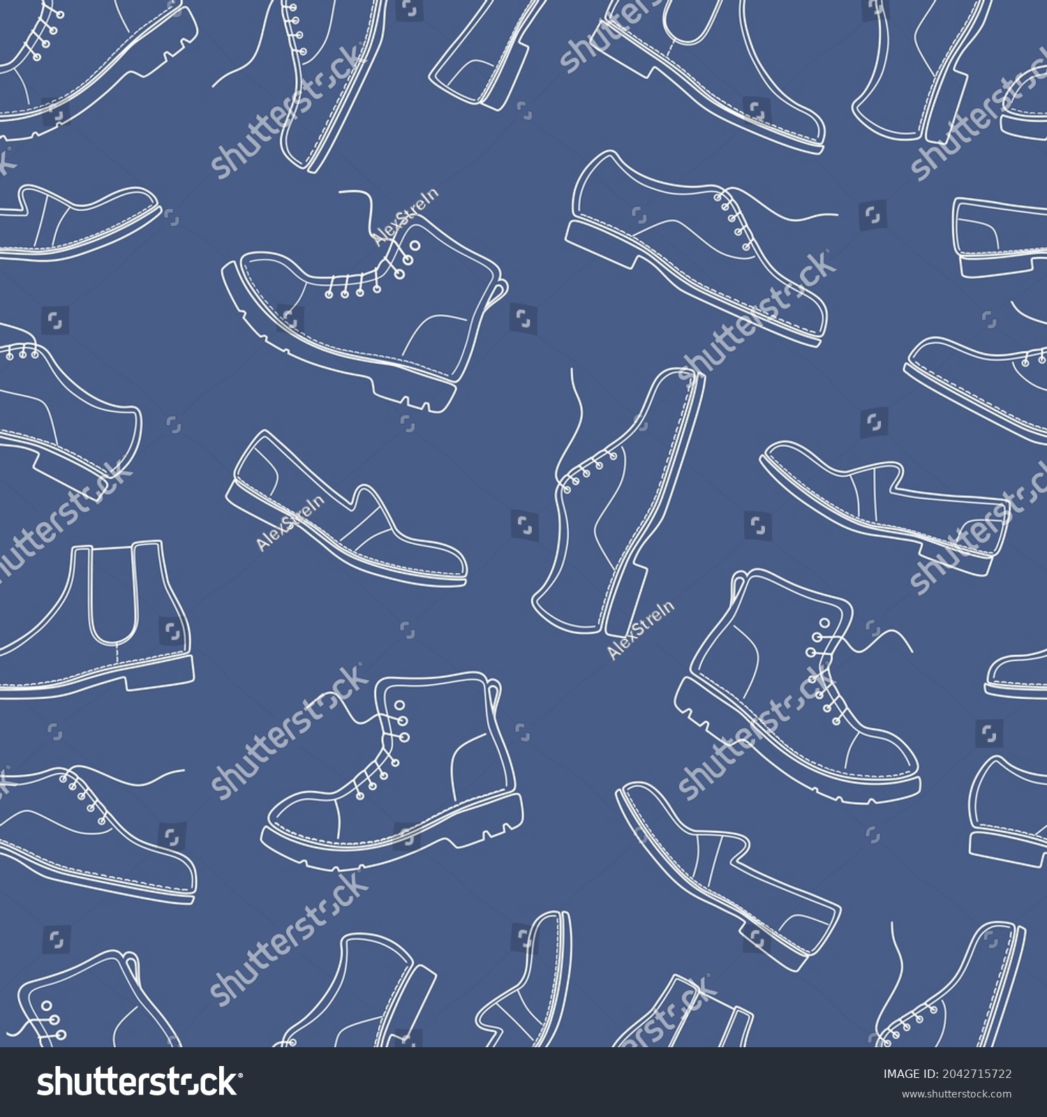 Shoe boot footwear color seamless pattern. Background. Tailored ...