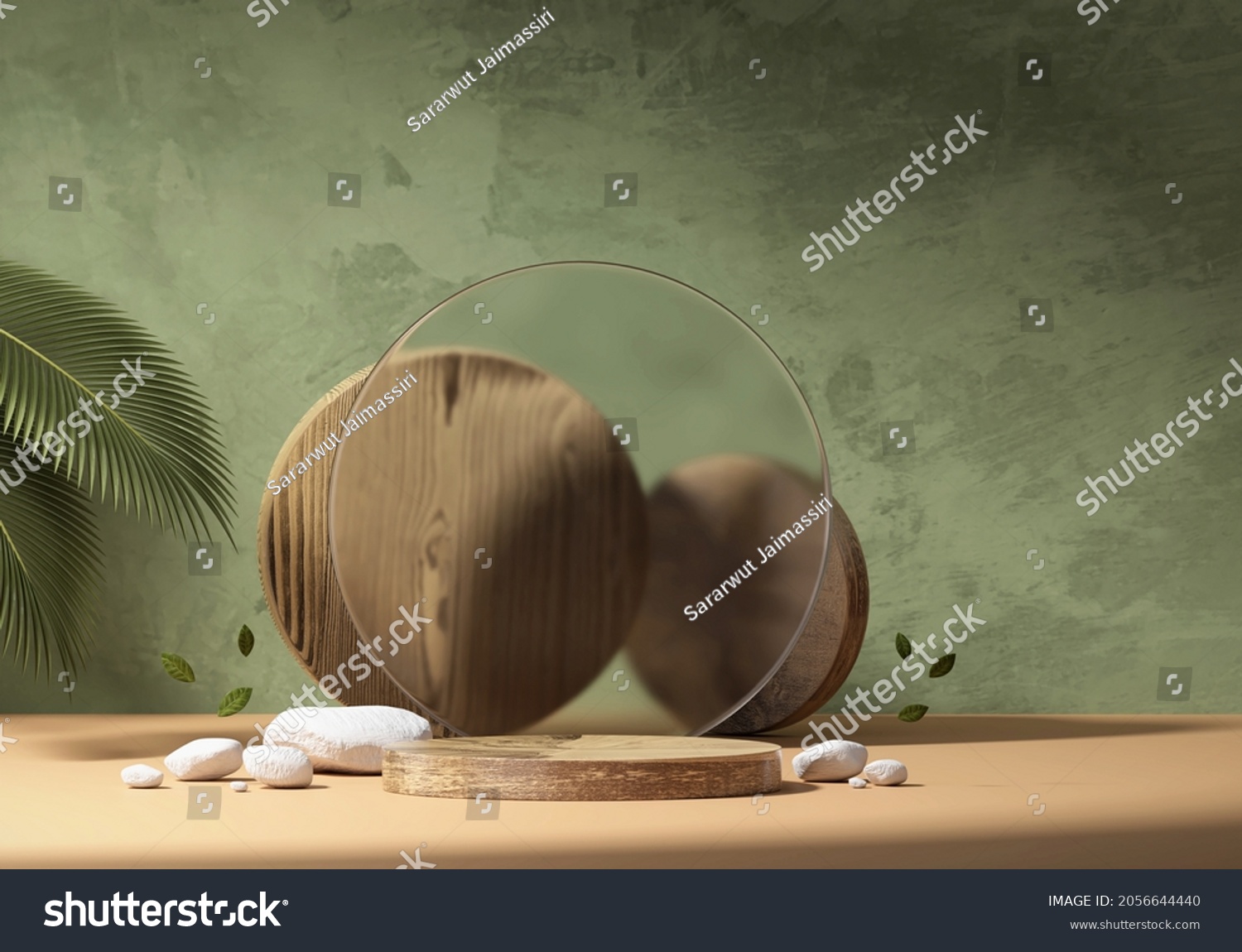 3D rendering abstract platform podium product presentation backdrop