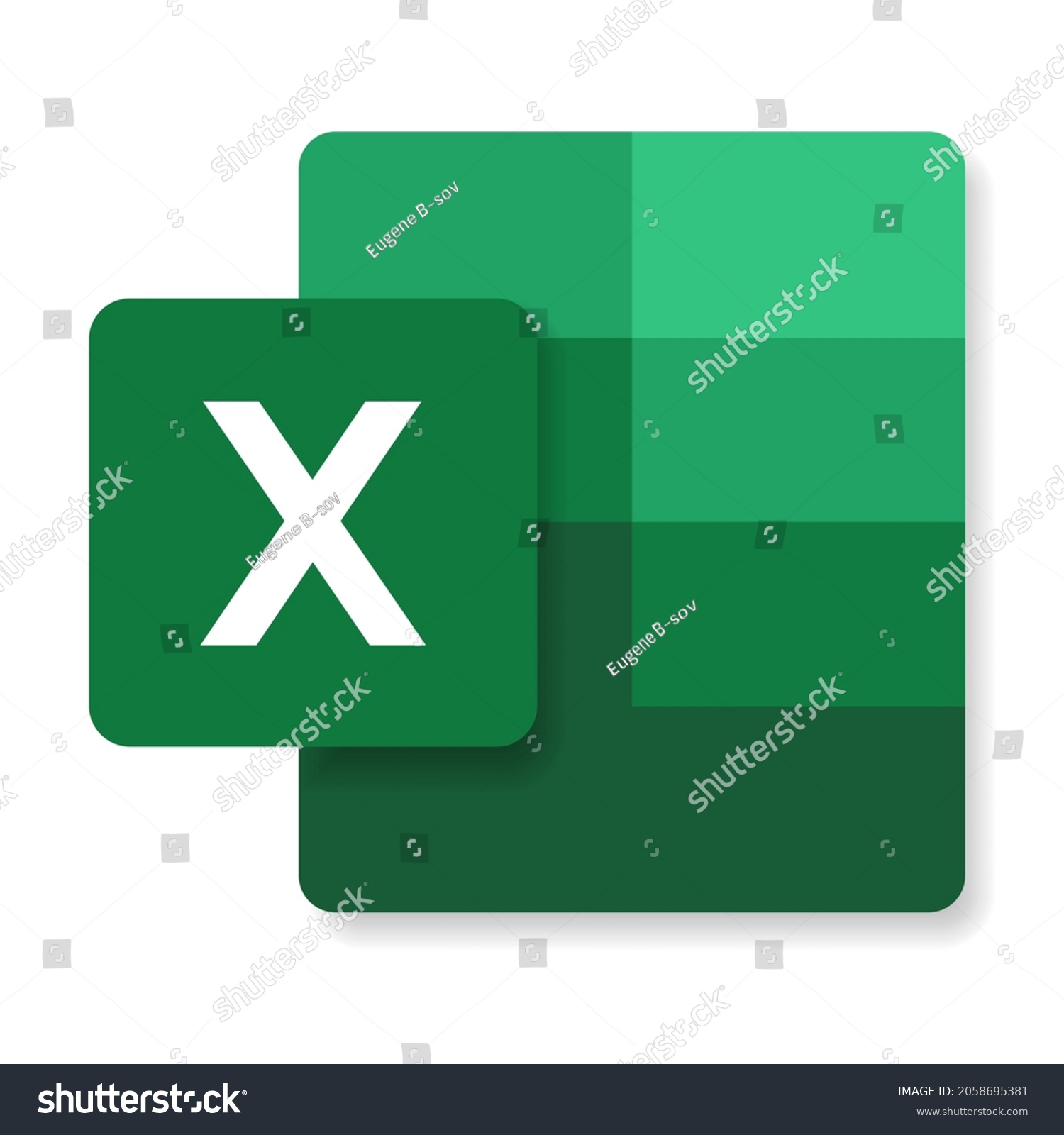 Modern flat design of logo XLS file icon