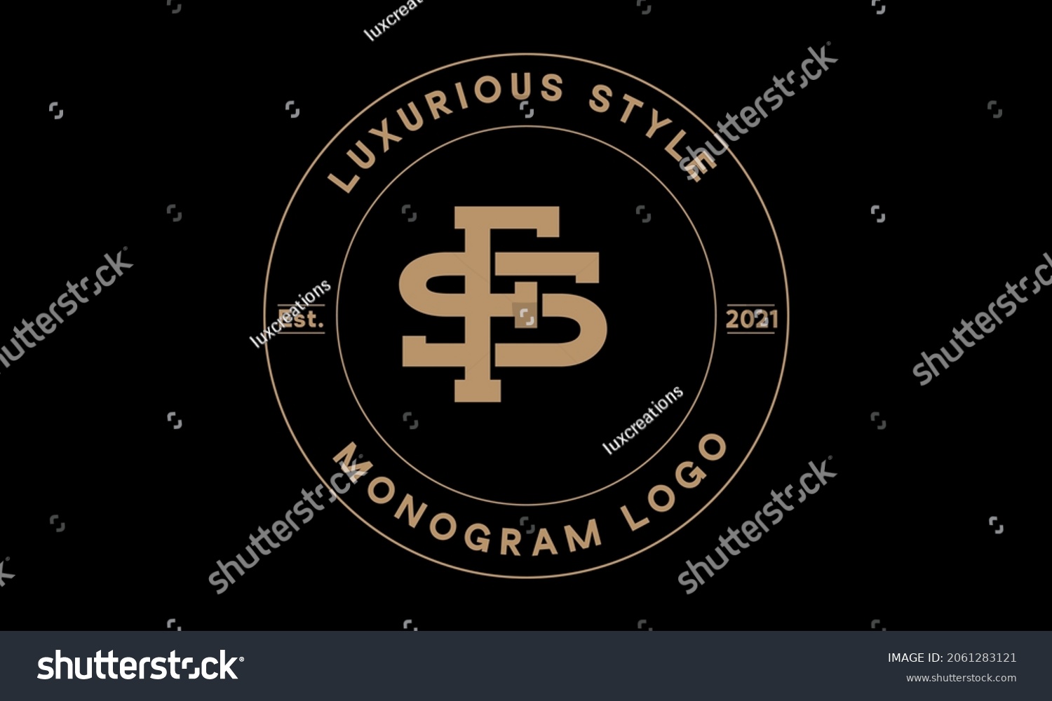 fs OR sf monogram abstract emblem vector logo template_站酷海洛_正版图片_视频_字体 ...