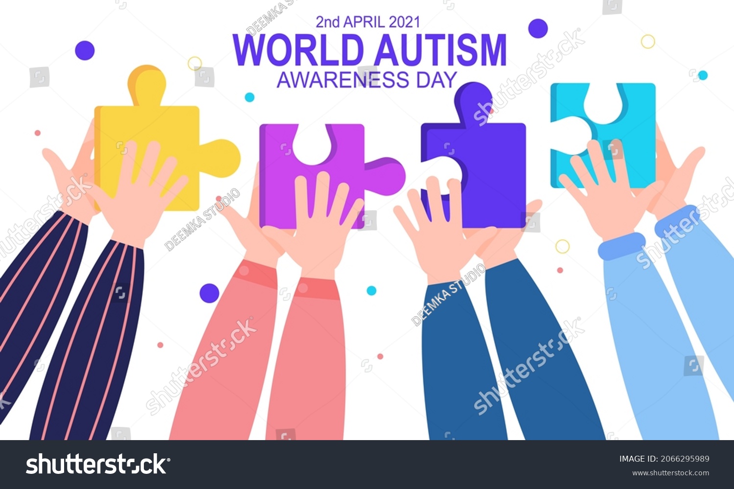 World autism awareness day illustration vector