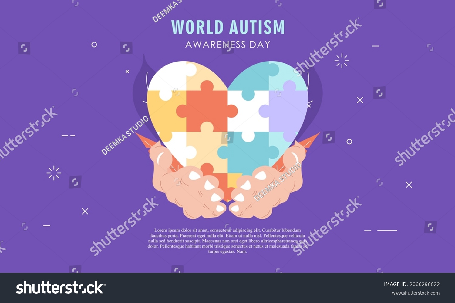 World autism awareness day illustration vector