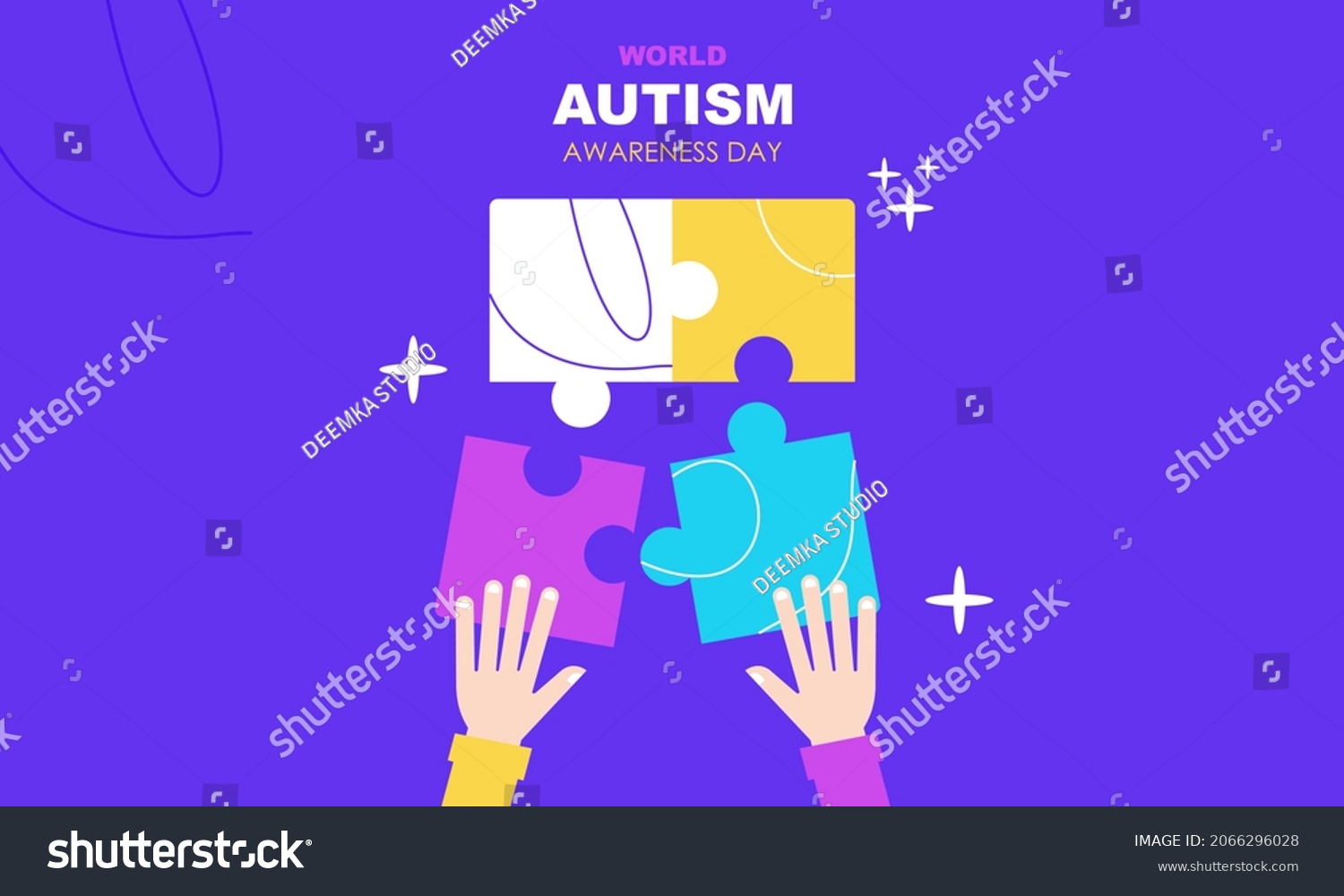 World autism awareness day illustration vector