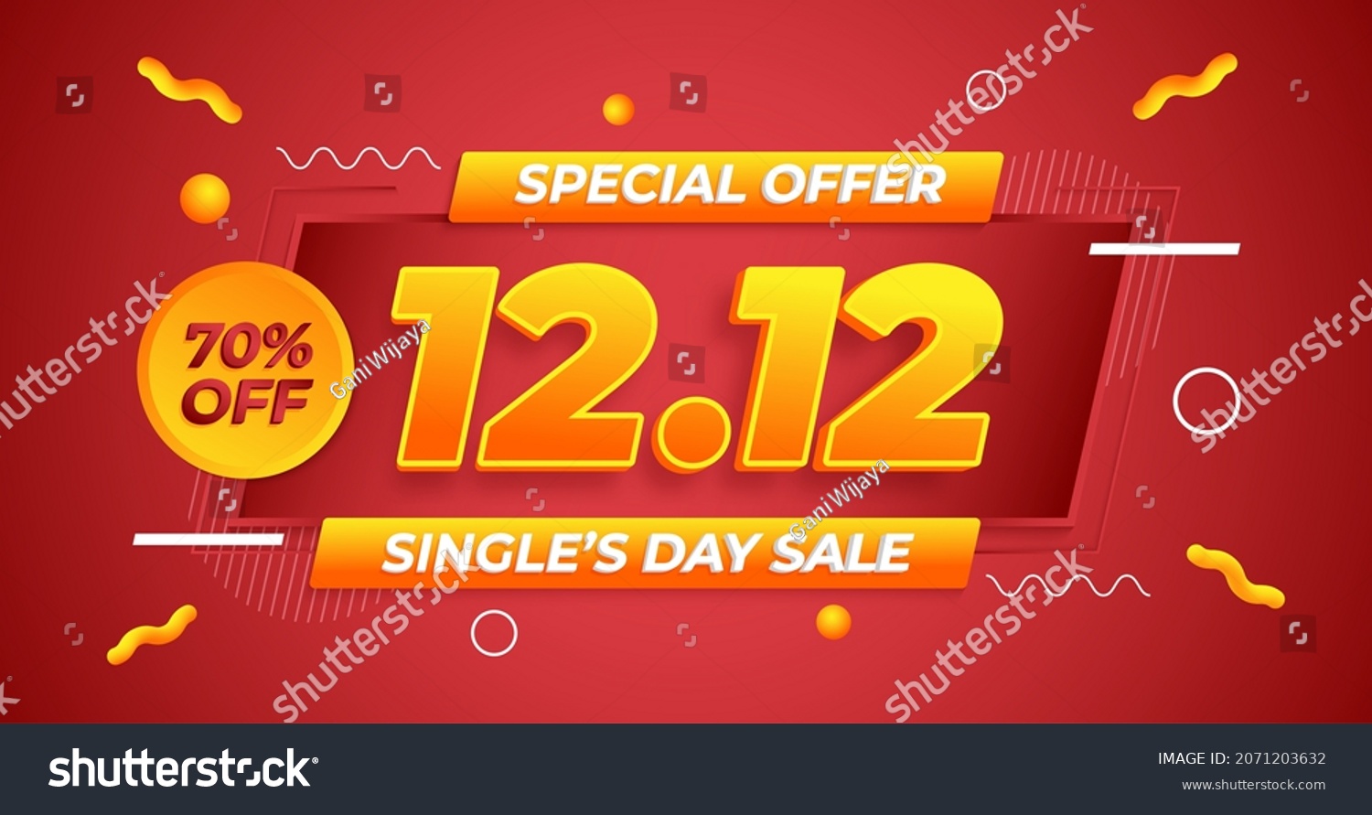 1212 single's day sale text  bold style discount background template
