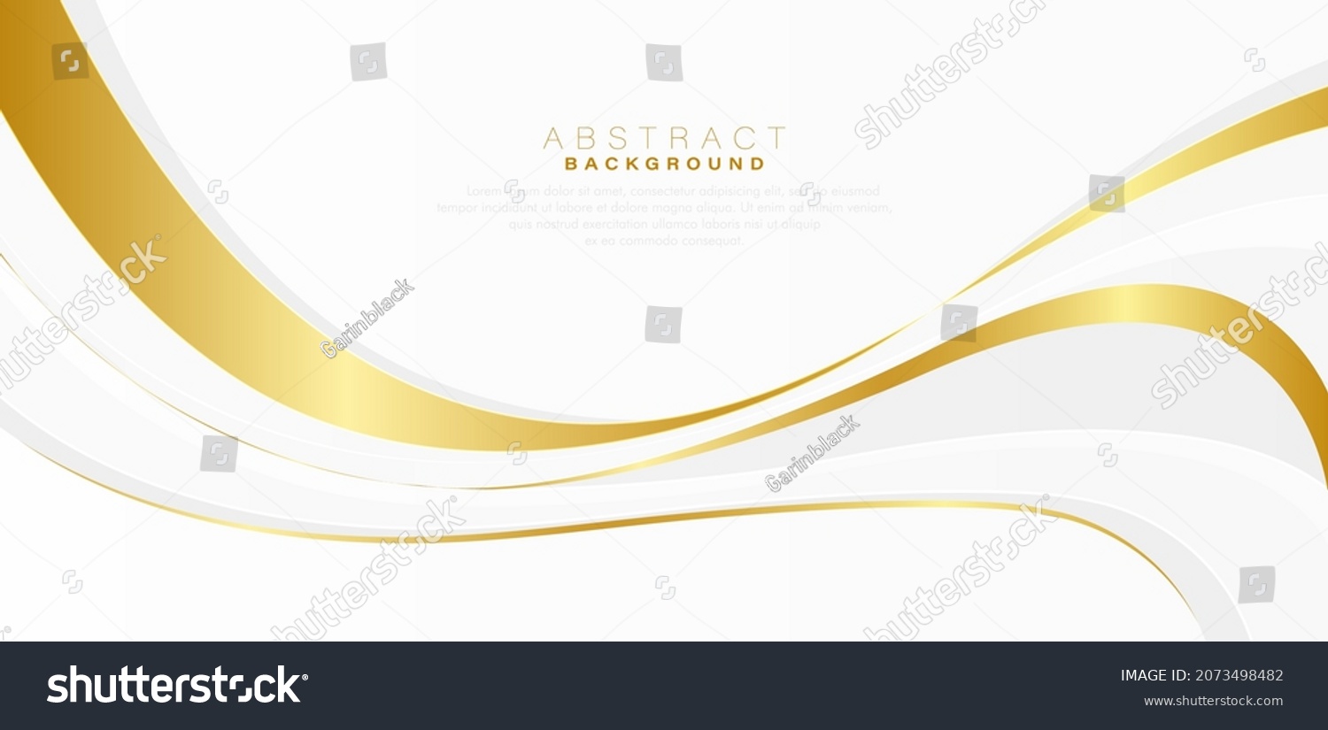 Abstract elegant flowing gold wave line vector on white background ...