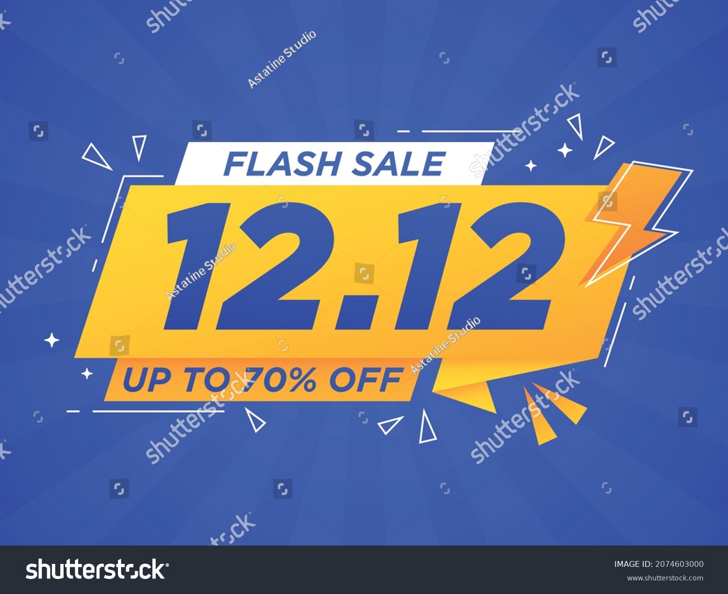 1212 sale banner background in flat design
