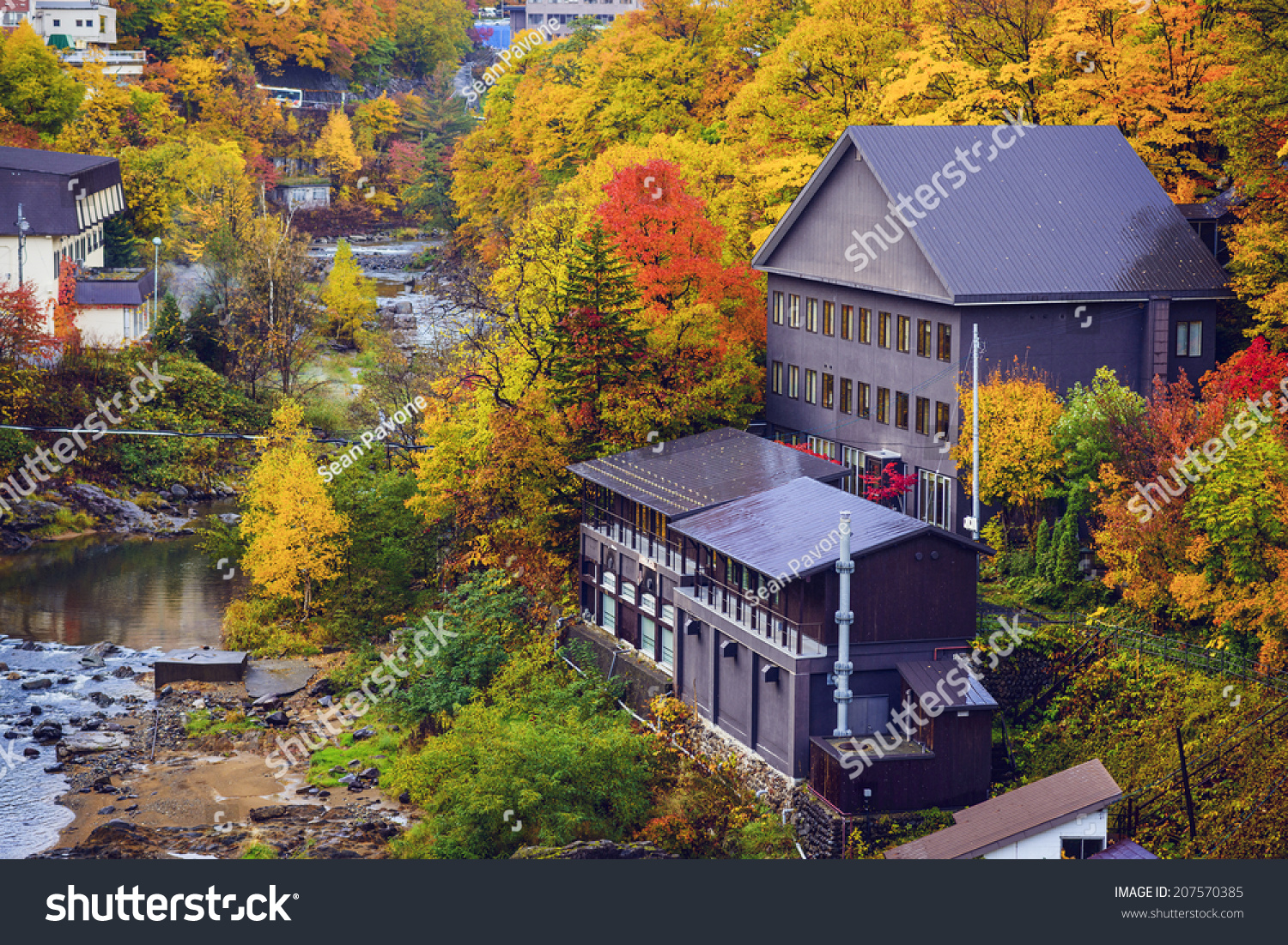 Jozankei  Hokkaido  Japan in the fall season.
