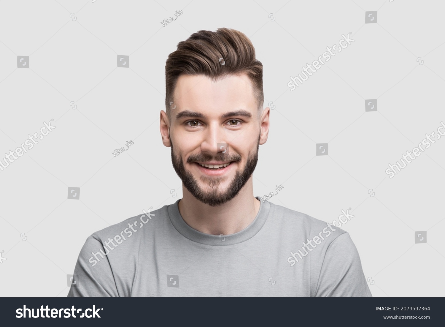 Smiling man studio portrait isolated