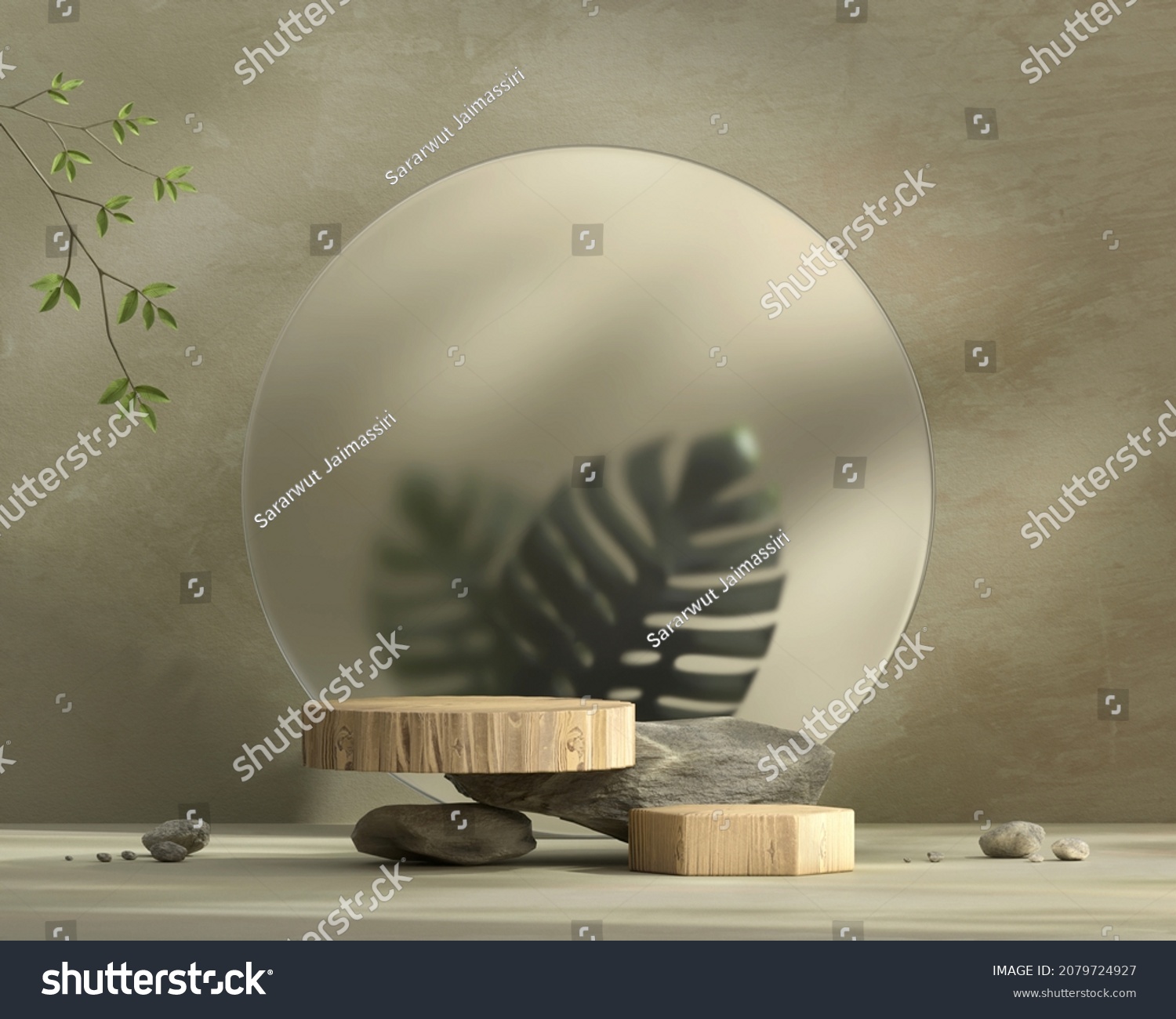 3D rendering abstract platform podium product presentation backdrop
