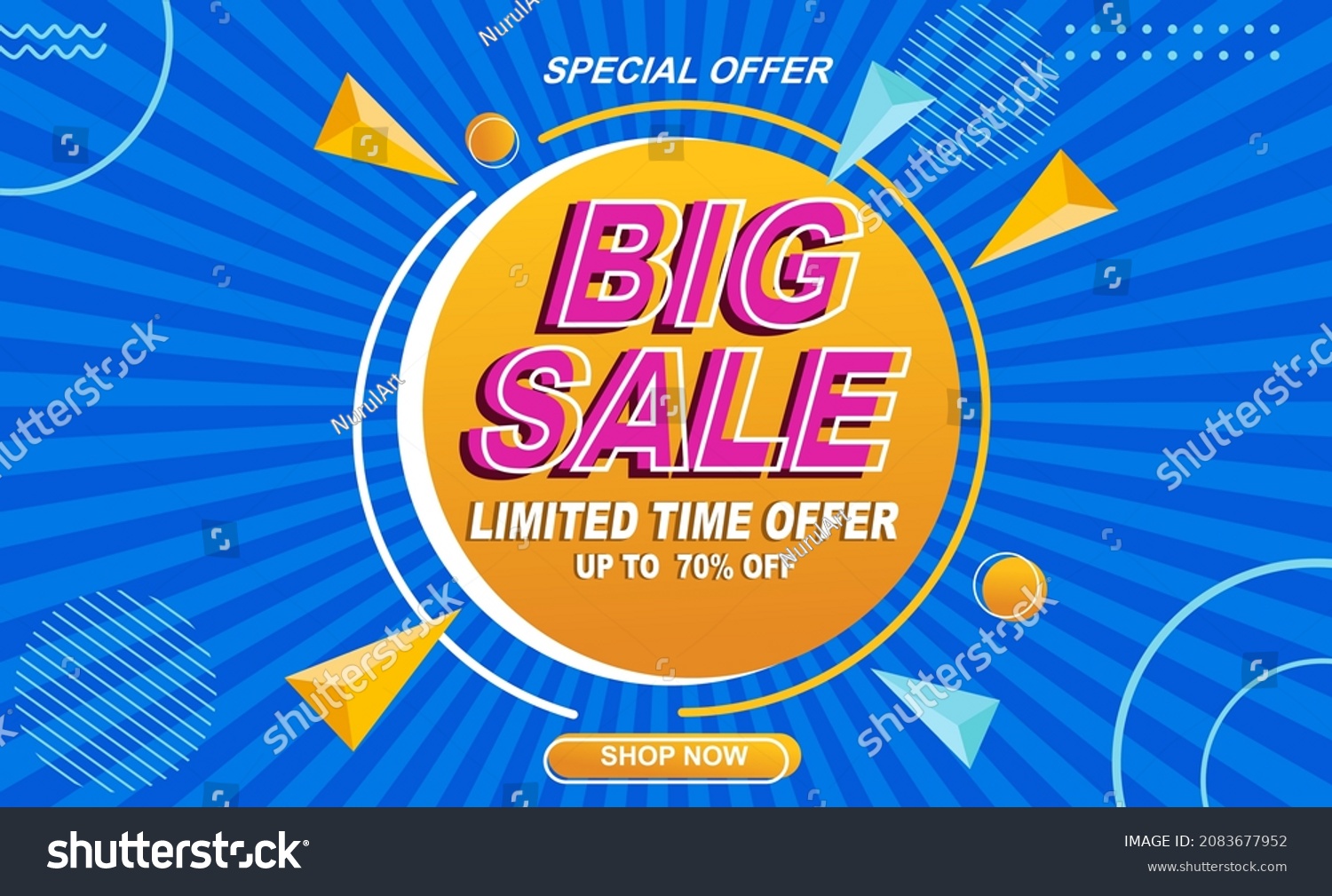Big sale discount banner promotion background. Banner template promotion. Final sale banner special offer. up to 70% off. Vector illustration