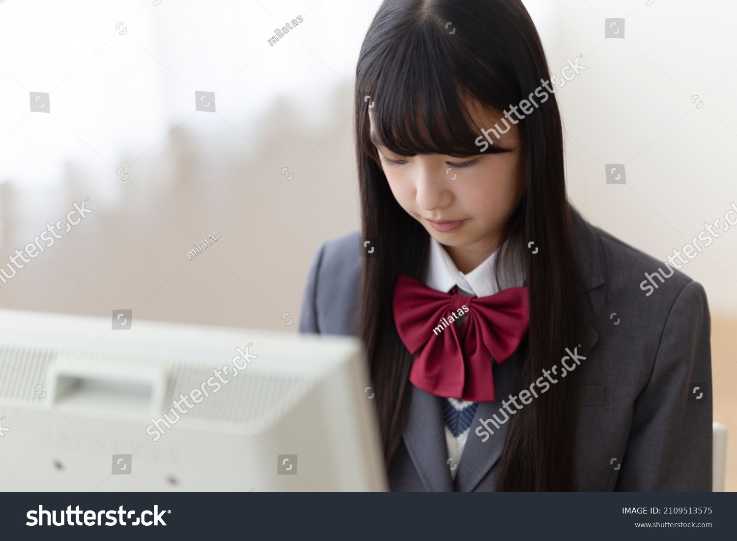 Portrait of junior high school student.
