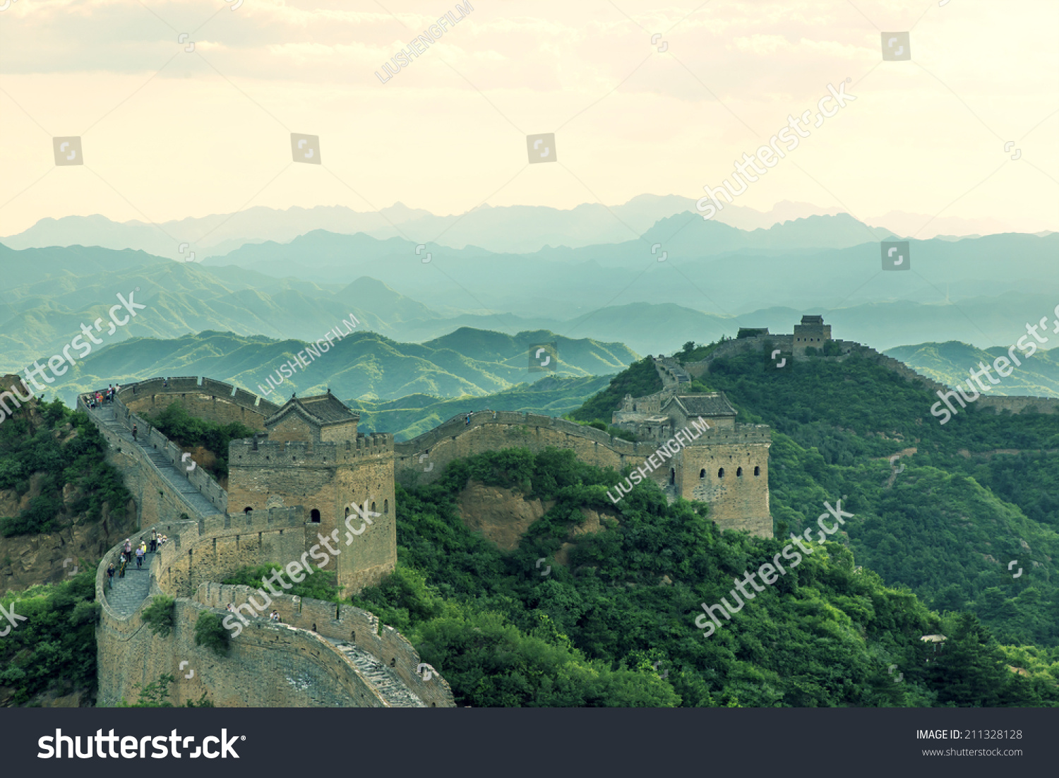 Beijing Great Wall in China  the majestic Great Wall  a symbol of China. 