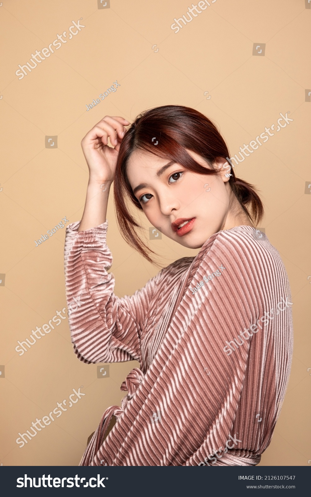 A beautiful Asian female face