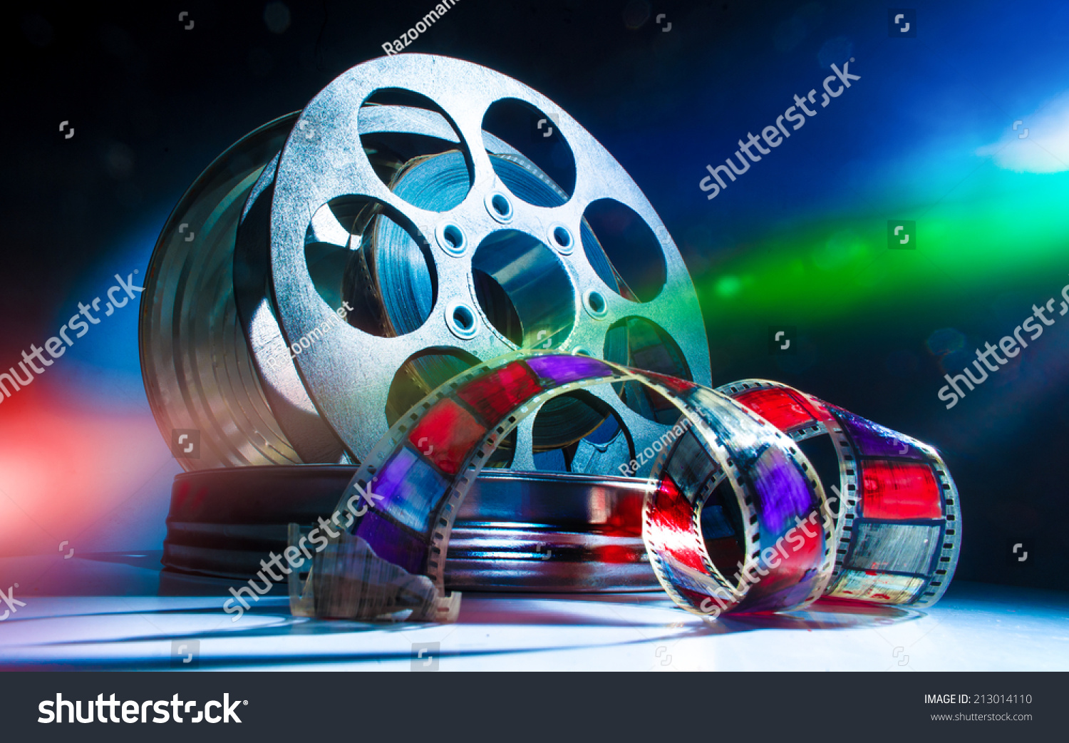 Reel with cinematic film