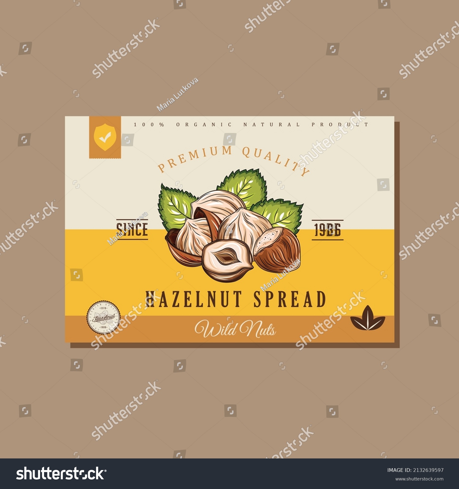 Realistic jar of peanut butter composition with branded can packaging and ripe arachis nuts vector illustration