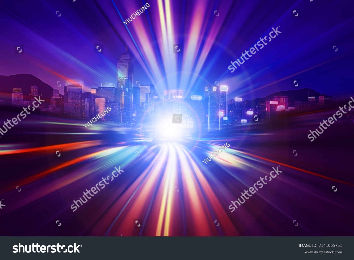 Abstract motion speed light tails background 