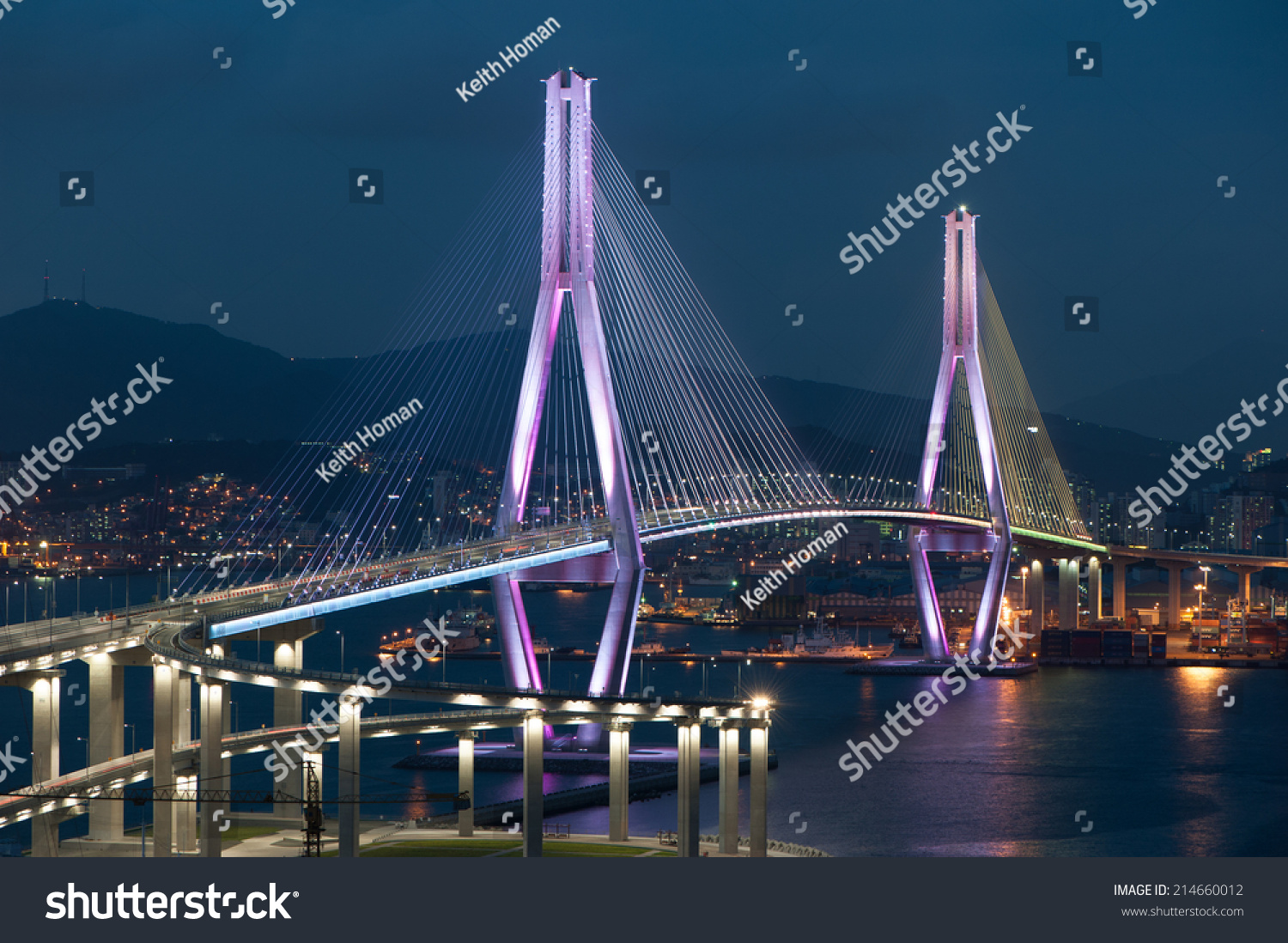 Busan Harbor Bay Bridge