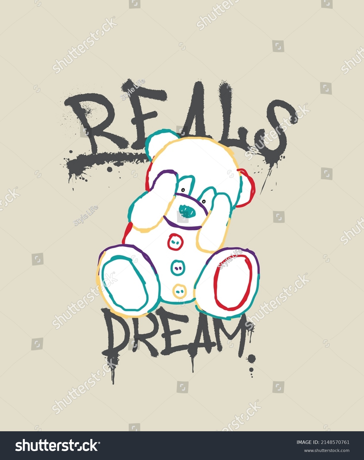 thoughtful teddy bear vector art