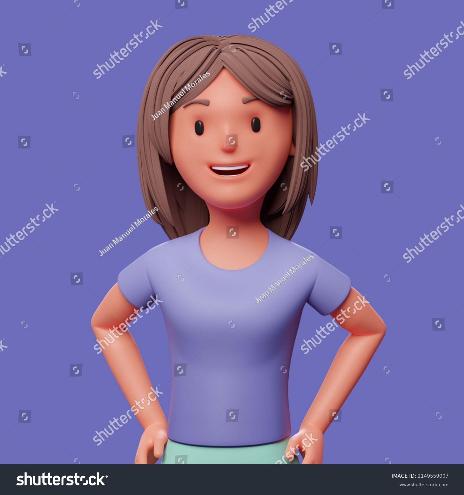 Female 3D Character Avatar  3D Render
