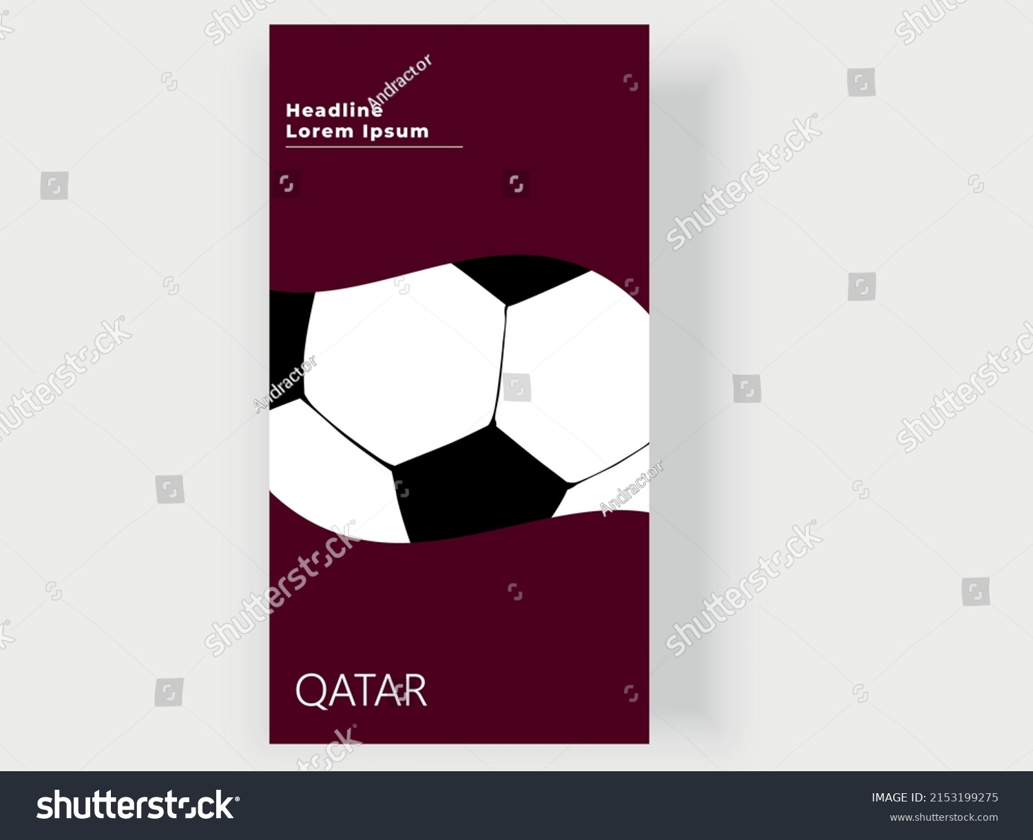 Football flyer  ticket. Vector graphics and design