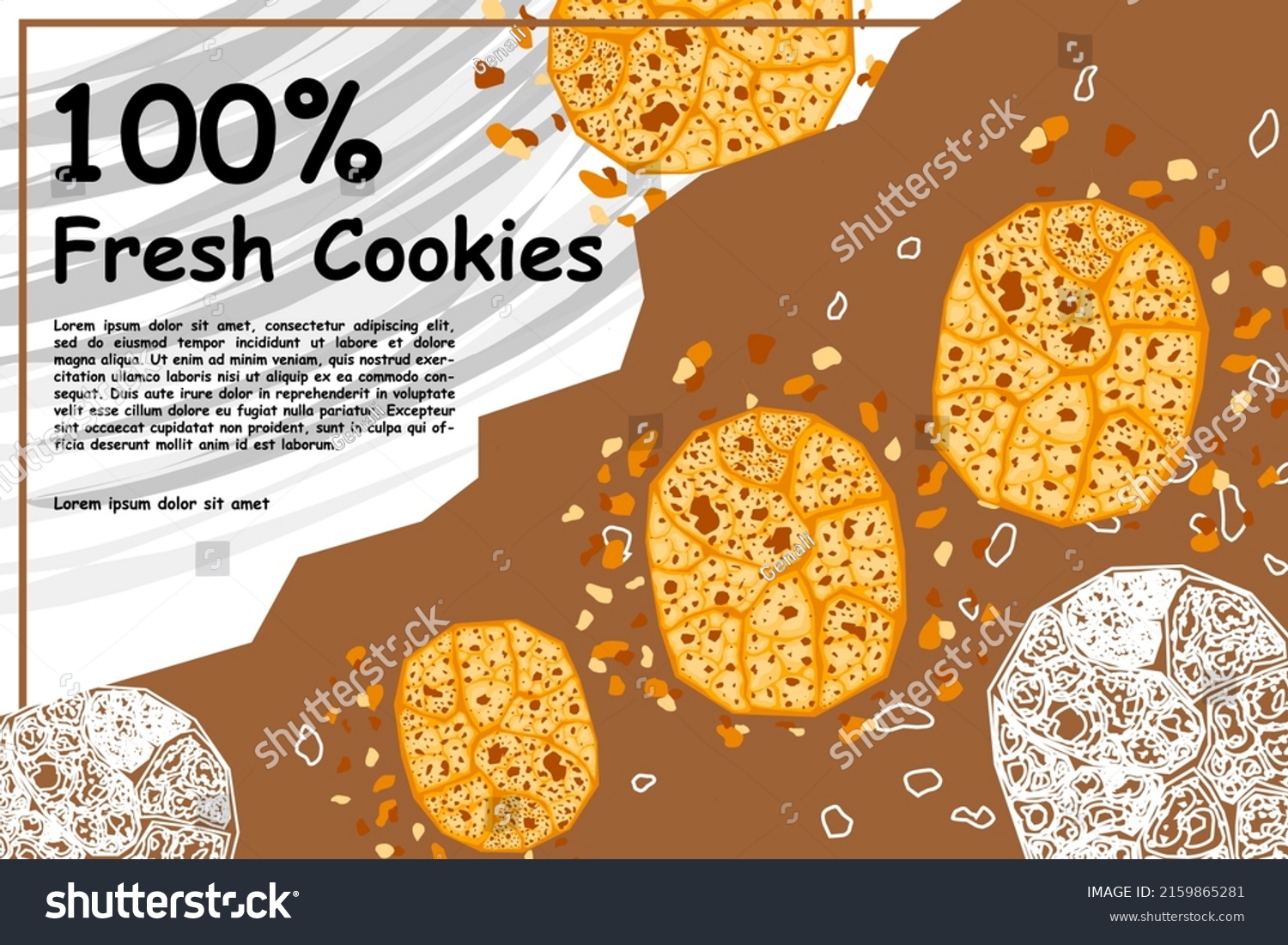 Cookie design templates in the form of flyers or packaging.