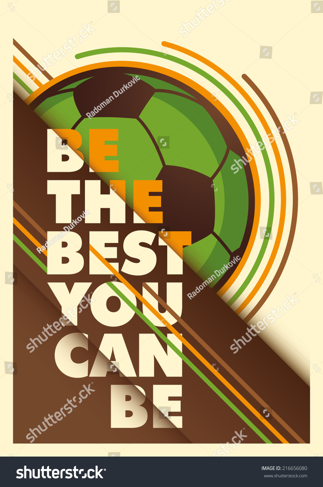 Advertising football poster design. Vector illustration.