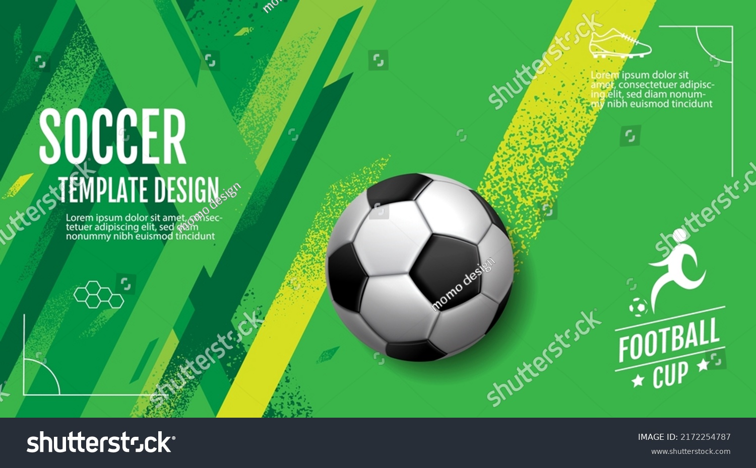 football cup   soccer banner template   Sport poster  infinity concept background 