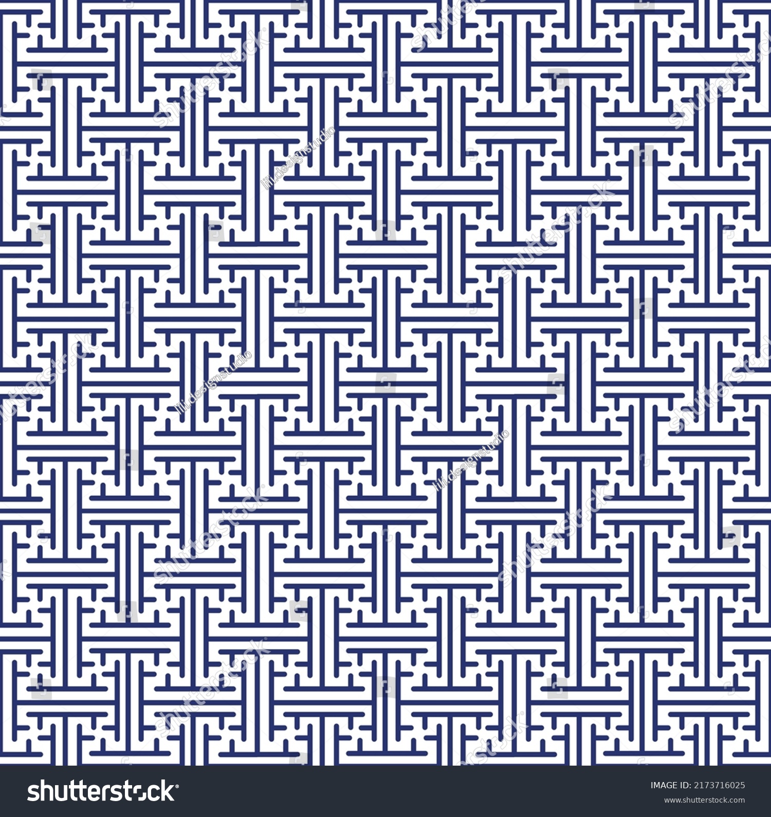 navy greek key vector graphic seamless pattern geometrical wallpaper_站酷 ...