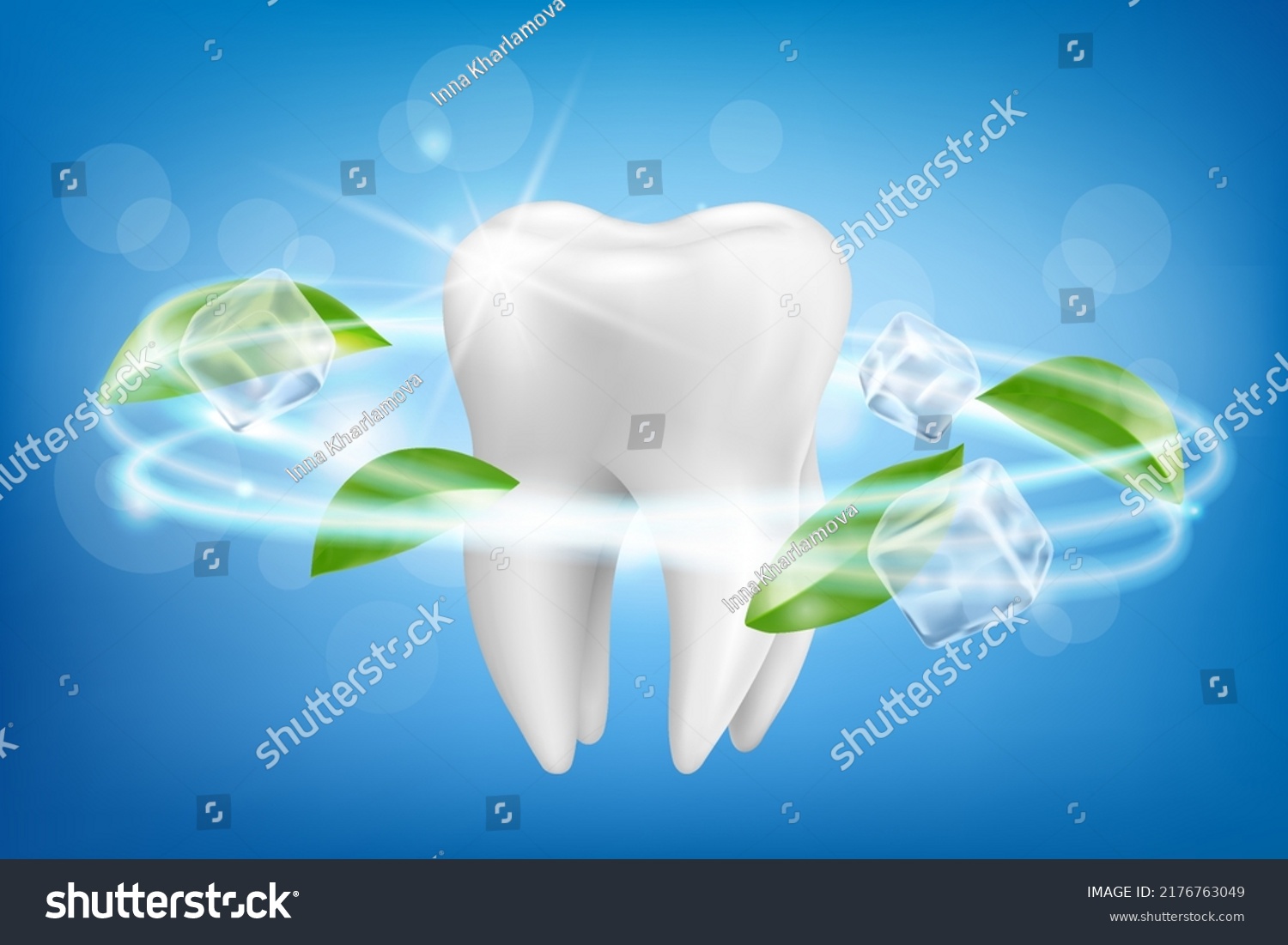 Ad template for toothpaste and other oral care products with giant