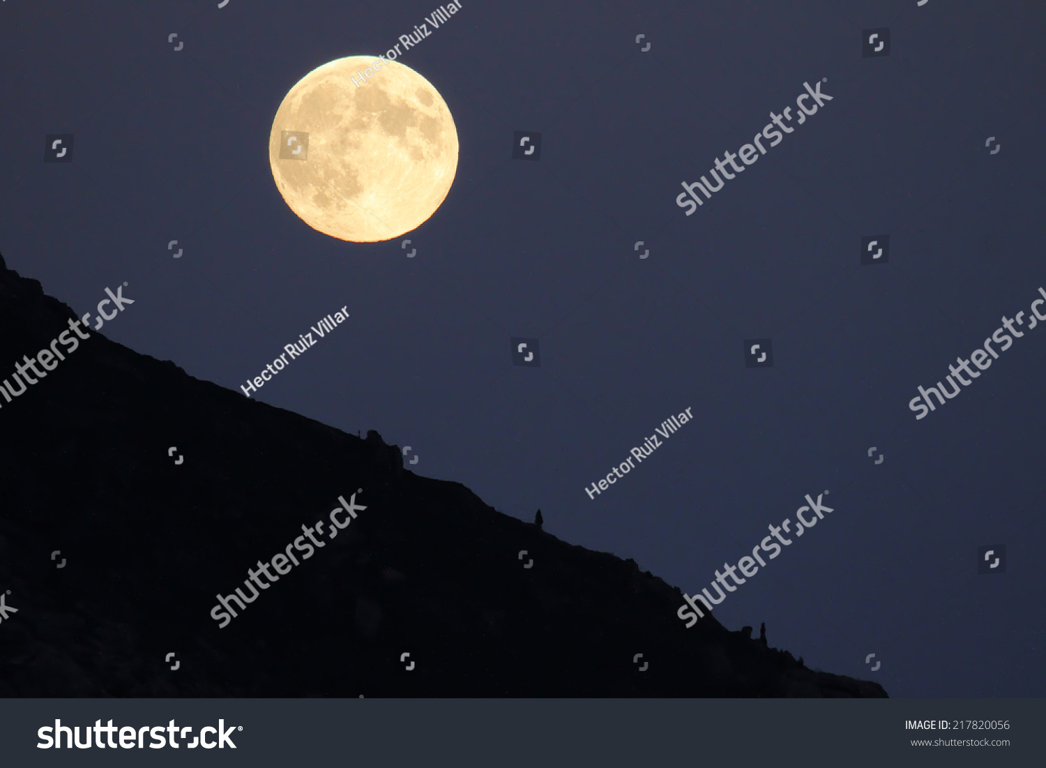 September 2014 supermoon in the north of Spain