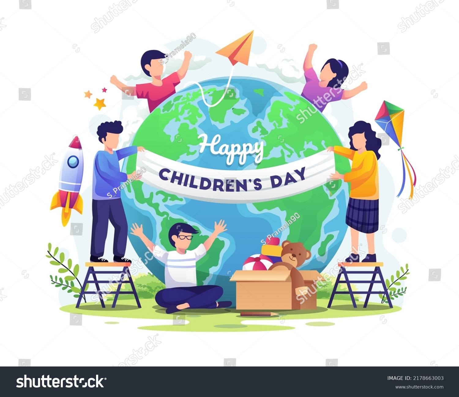 childrens day with happy kids