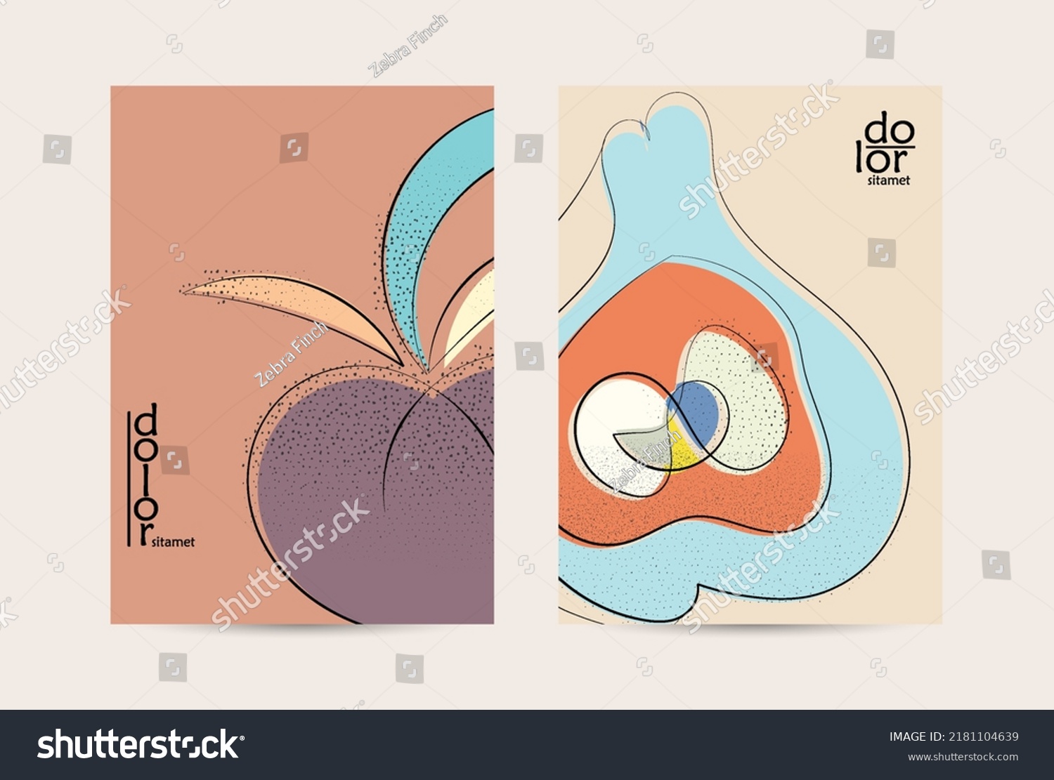 Eco packaging vector design. Fruit logo with flat colors and grunge texture. Doodle drawing vegetable healthy food. Vegan bolt sketch poster. Summer organic fresh concept.
