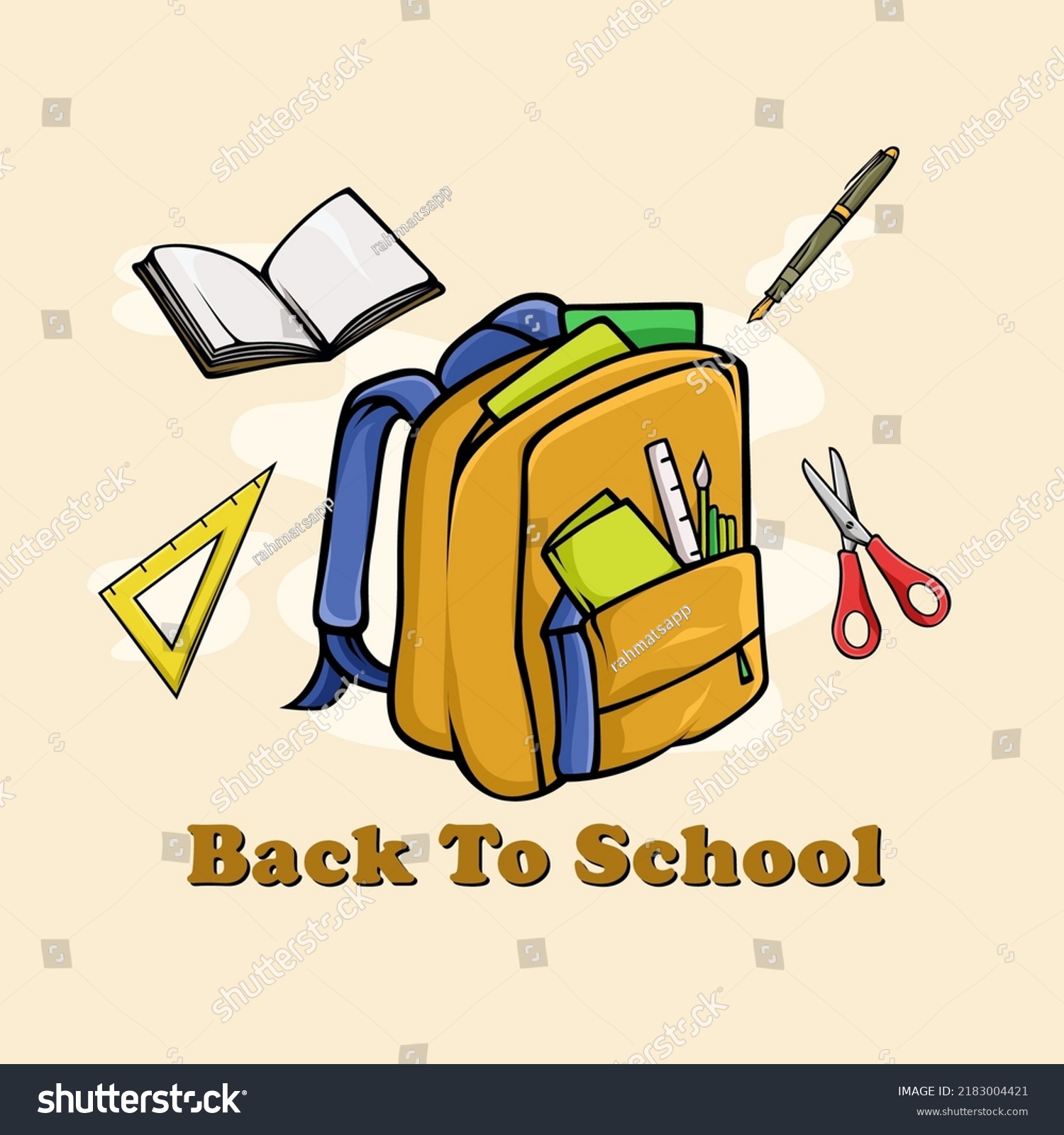 School Bag Vector Design | Time to go back to school