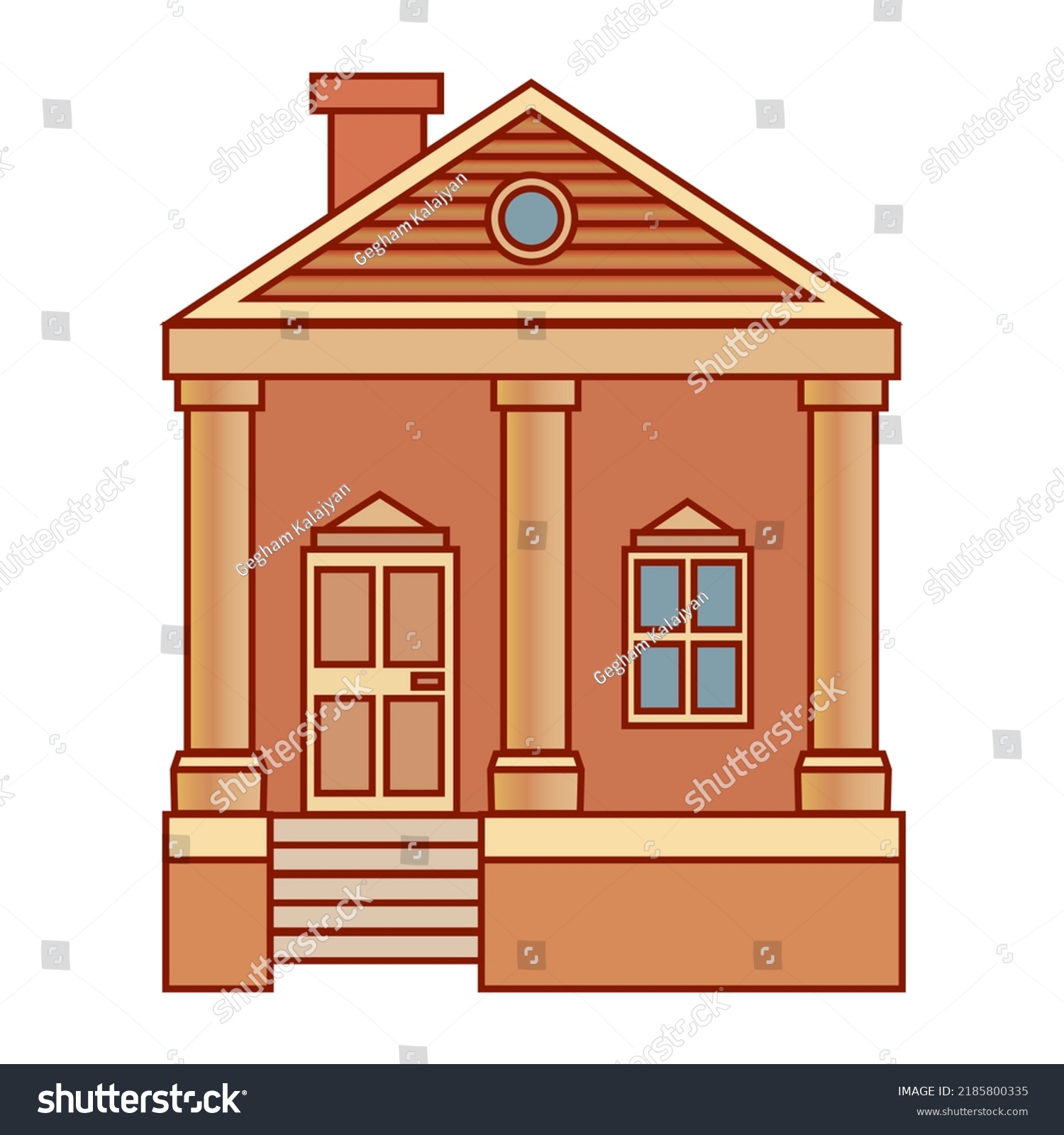 flat colorful house illustration
