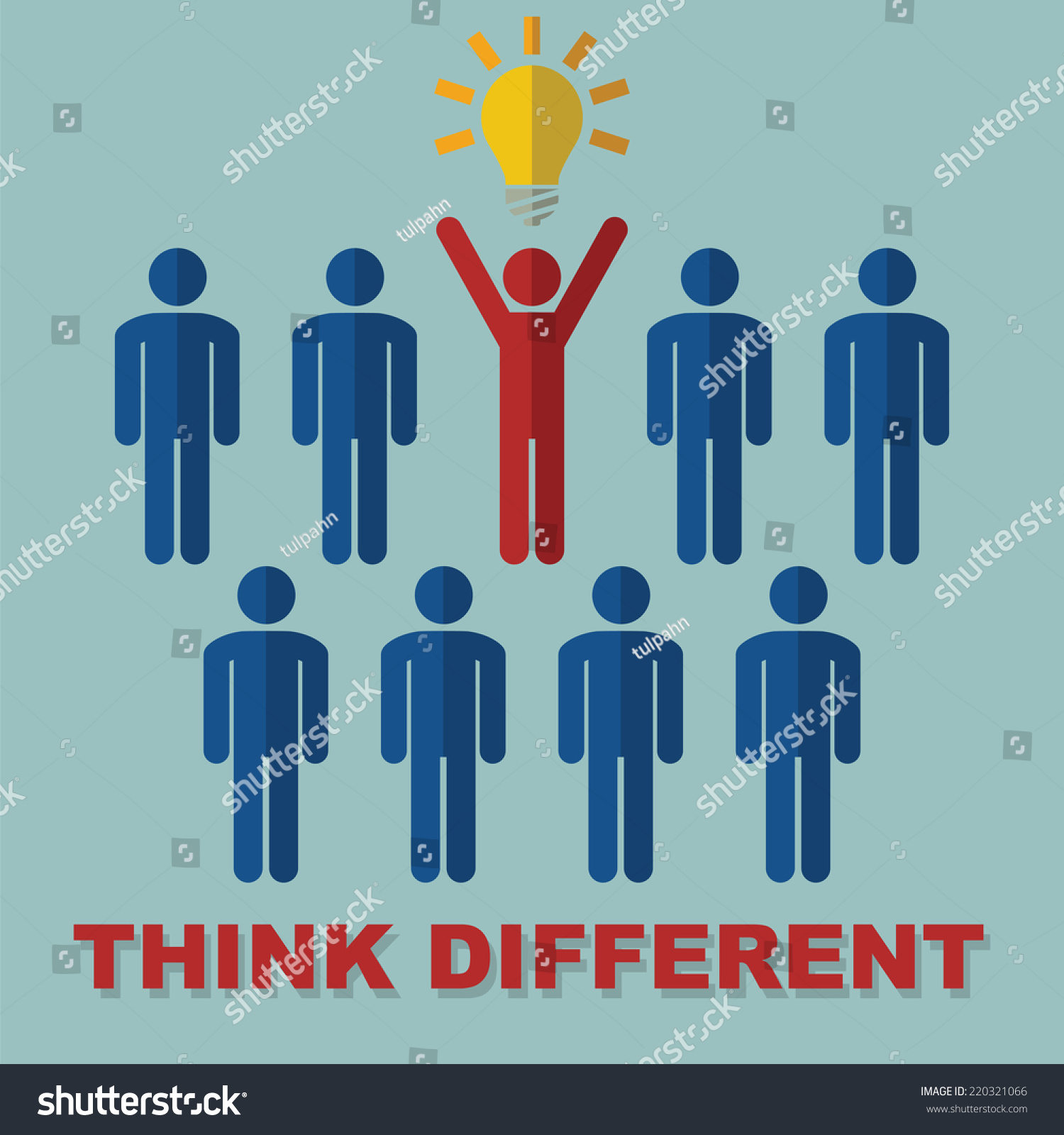 think different idea vector concept