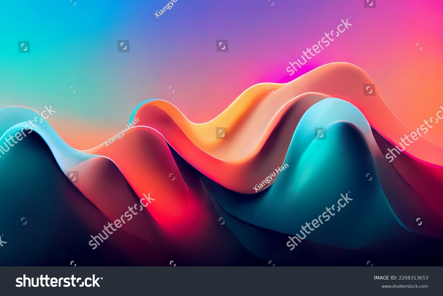 3D abstract art background design