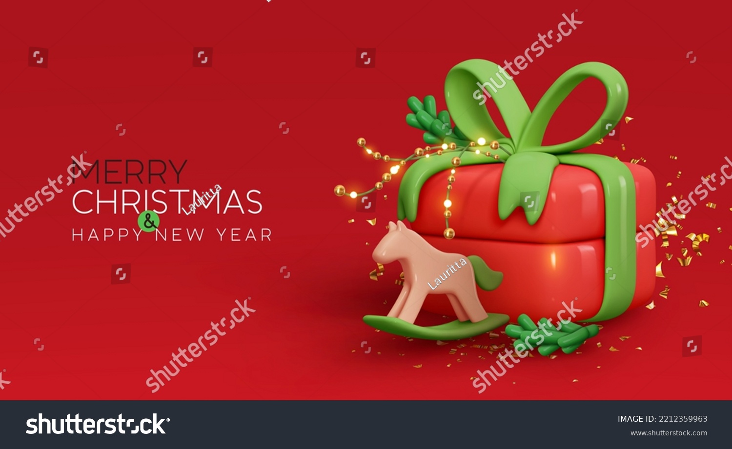 Christmas and new year design realistic 3d gift boxes. Christmas present surprise. Gift box in cartoon style. Holiday banner  web poster  flyer  greeting card. Xmas background. Vector illustration