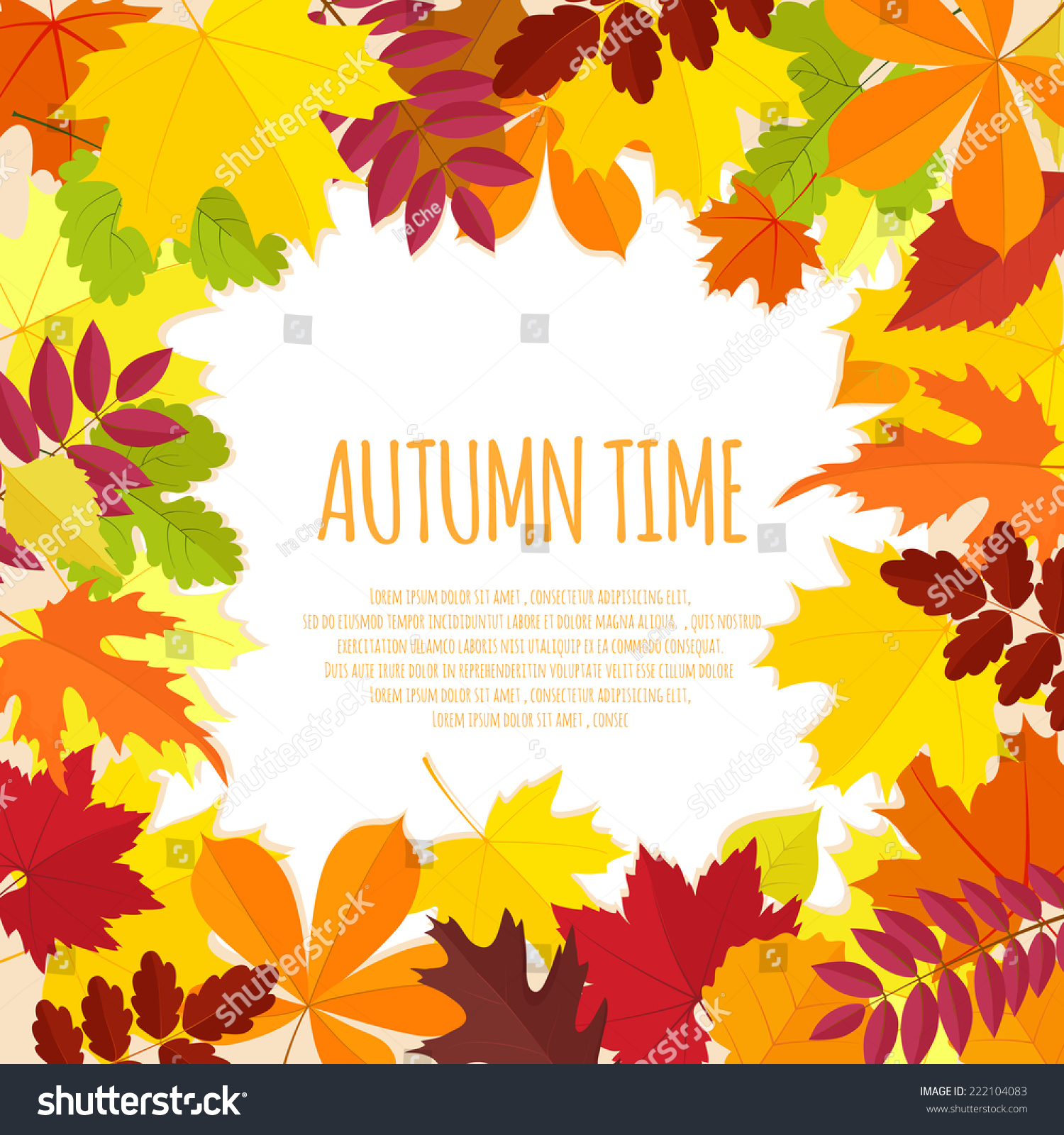banner with autumn foliage.vector illustration eps10