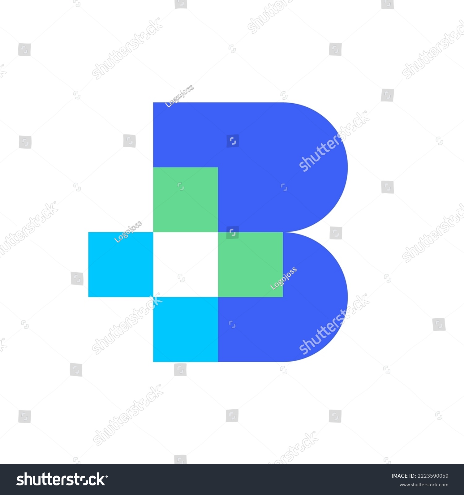 Letter B medical pixel logo design_站酷海洛_正版图片_视频_字体_音乐素材交易平台_站酷旗下品牌