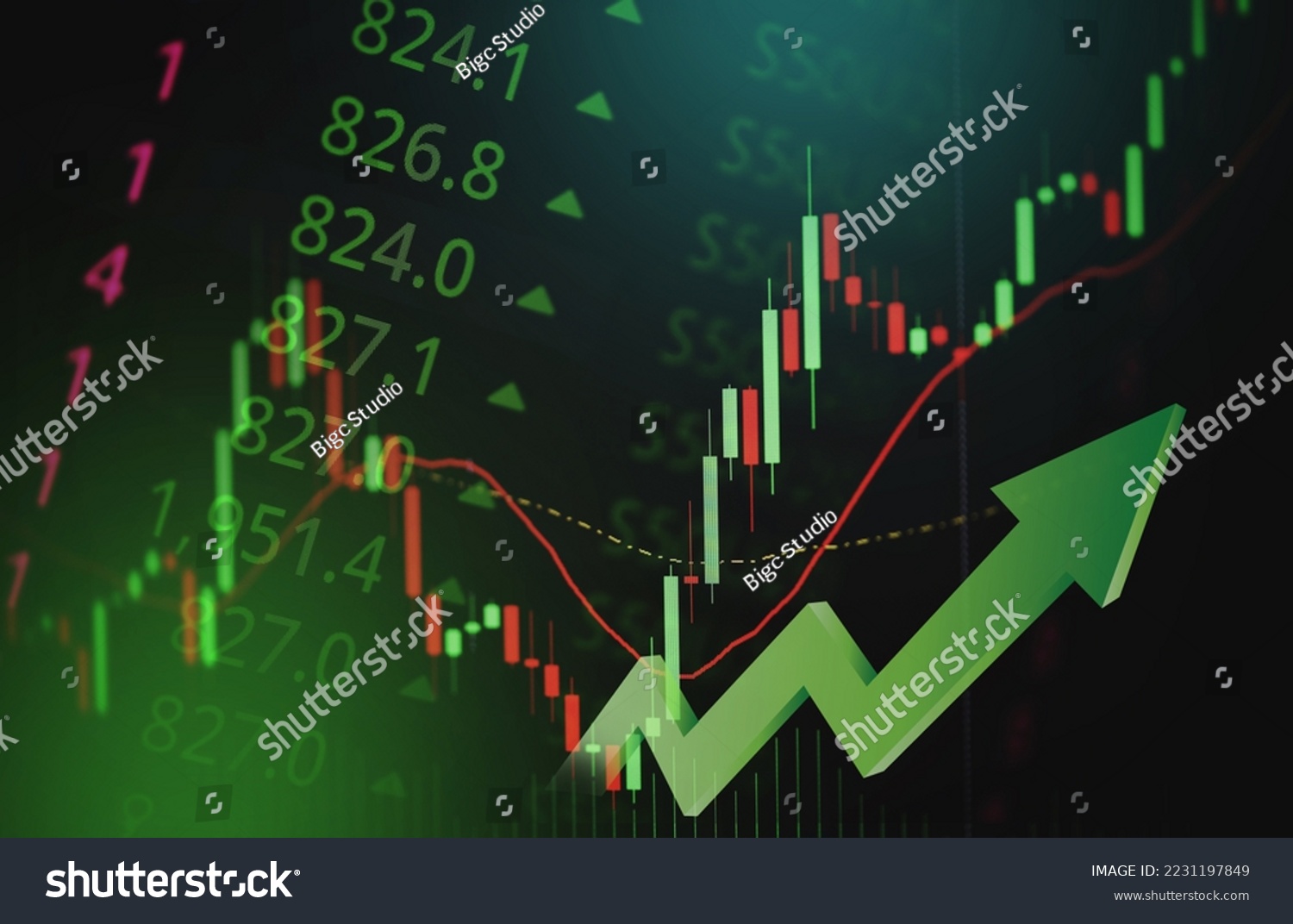 Stock market graph trading analysis investment financial stock exchange financial or forex graph stock market graph chart business crisis crash loss and grow up gain and profits win up trend