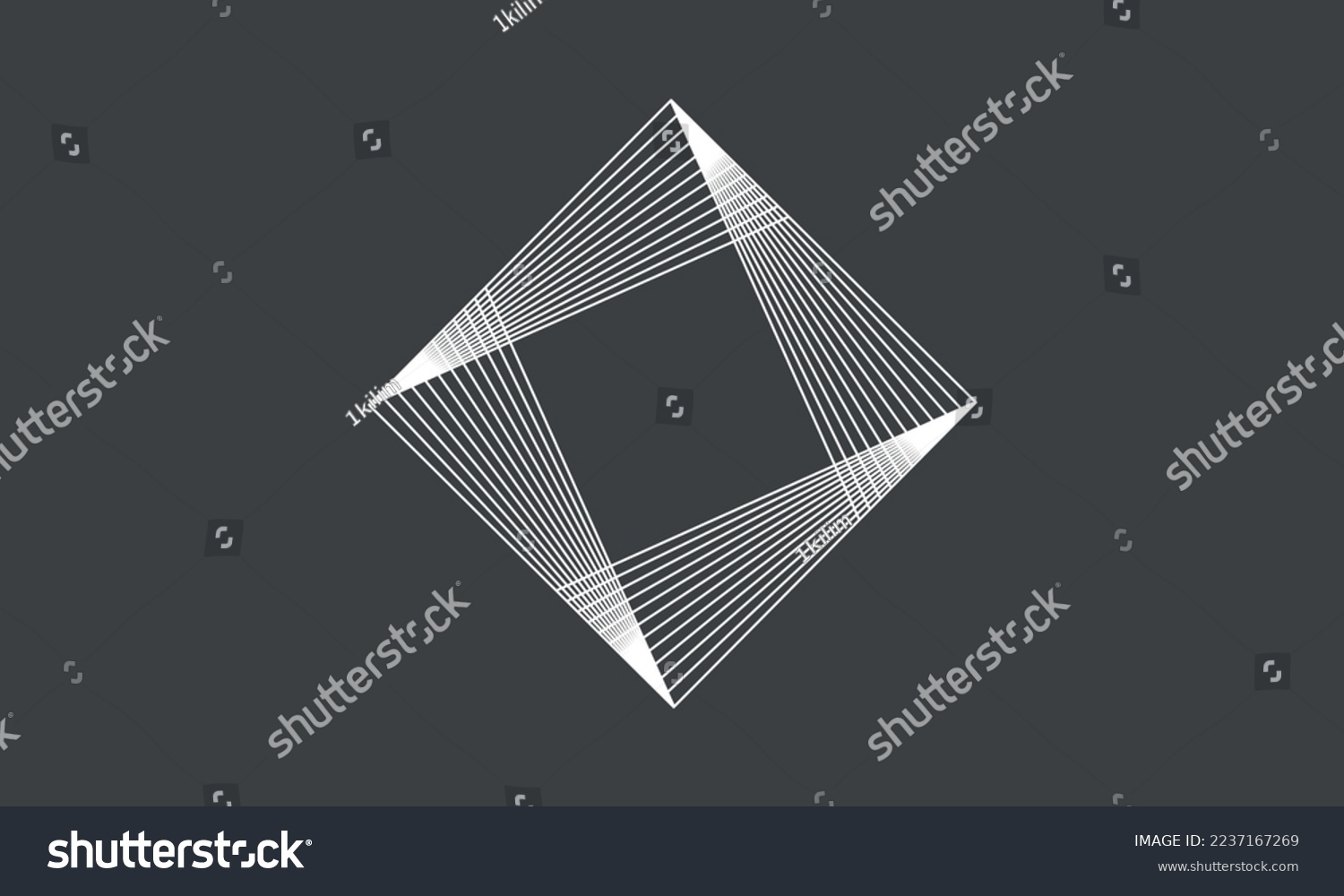 Vector rhombus element illustration isolated on gray background
