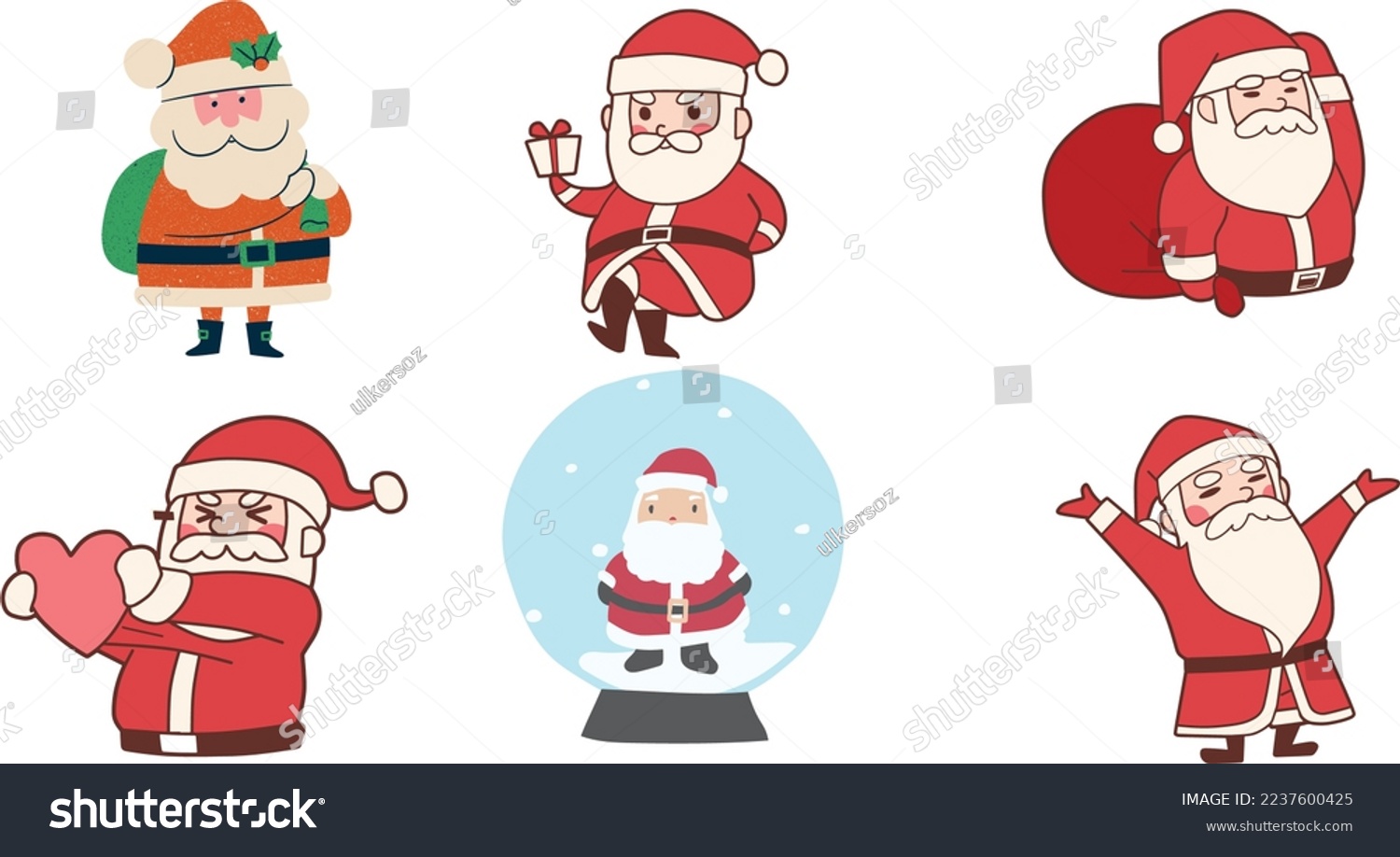 Vector santa claus illustrations for christmas