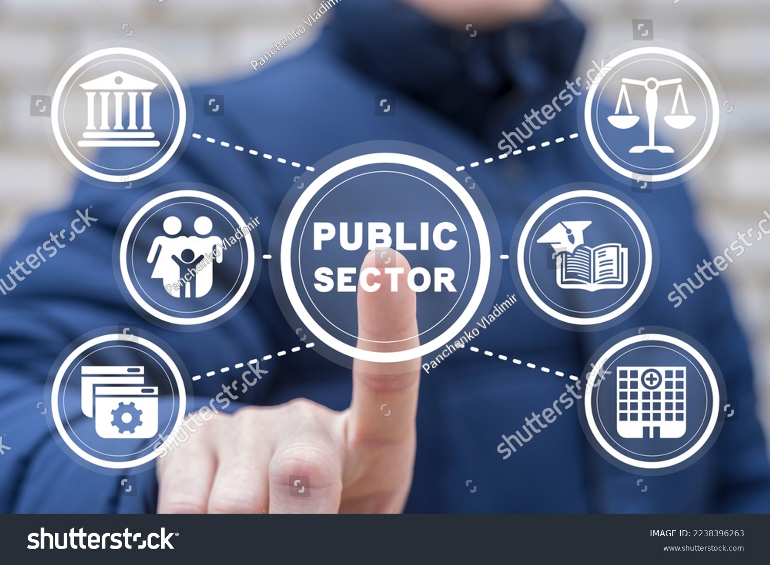 businessman-using-virtual-touchscreen-presses-inscription-public