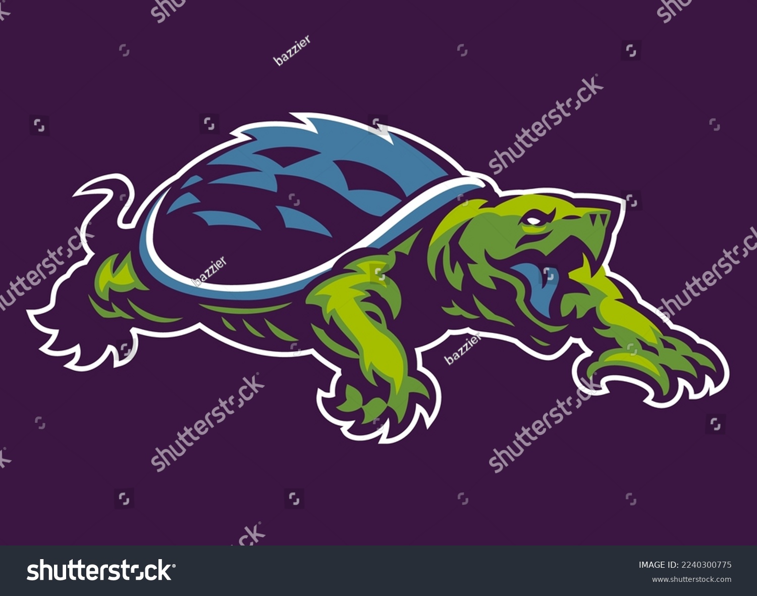 Angry Snapping Turtle Sport Mascot Logo Style_站酷海洛_正版图片_视频_字体_音乐素材交易平台 ...