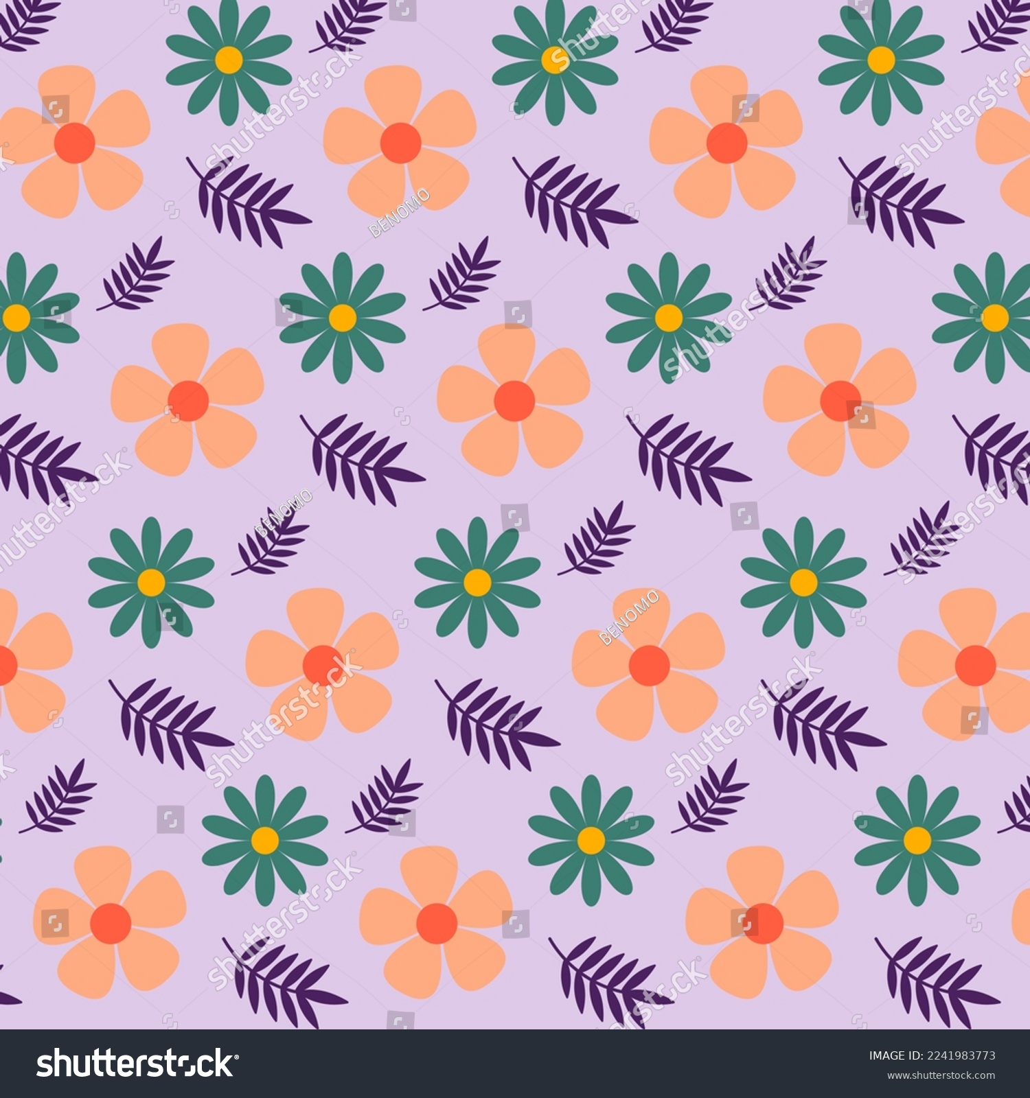 Seamless Elegant Floral Digital Paper Flowers Graphic_站酷海洛_正版图片_视频_字体 ...