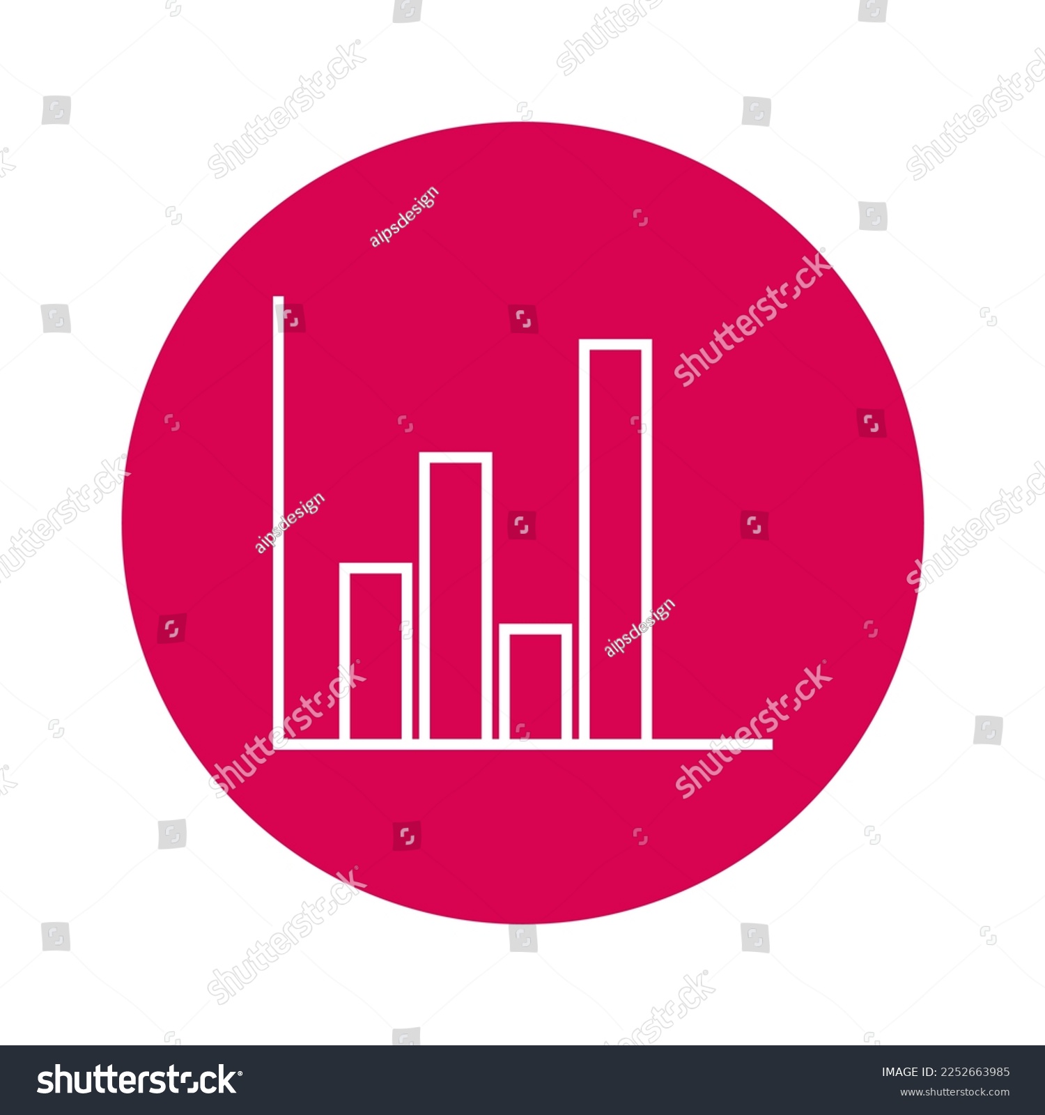 line chart  graph analysis flat icon vector