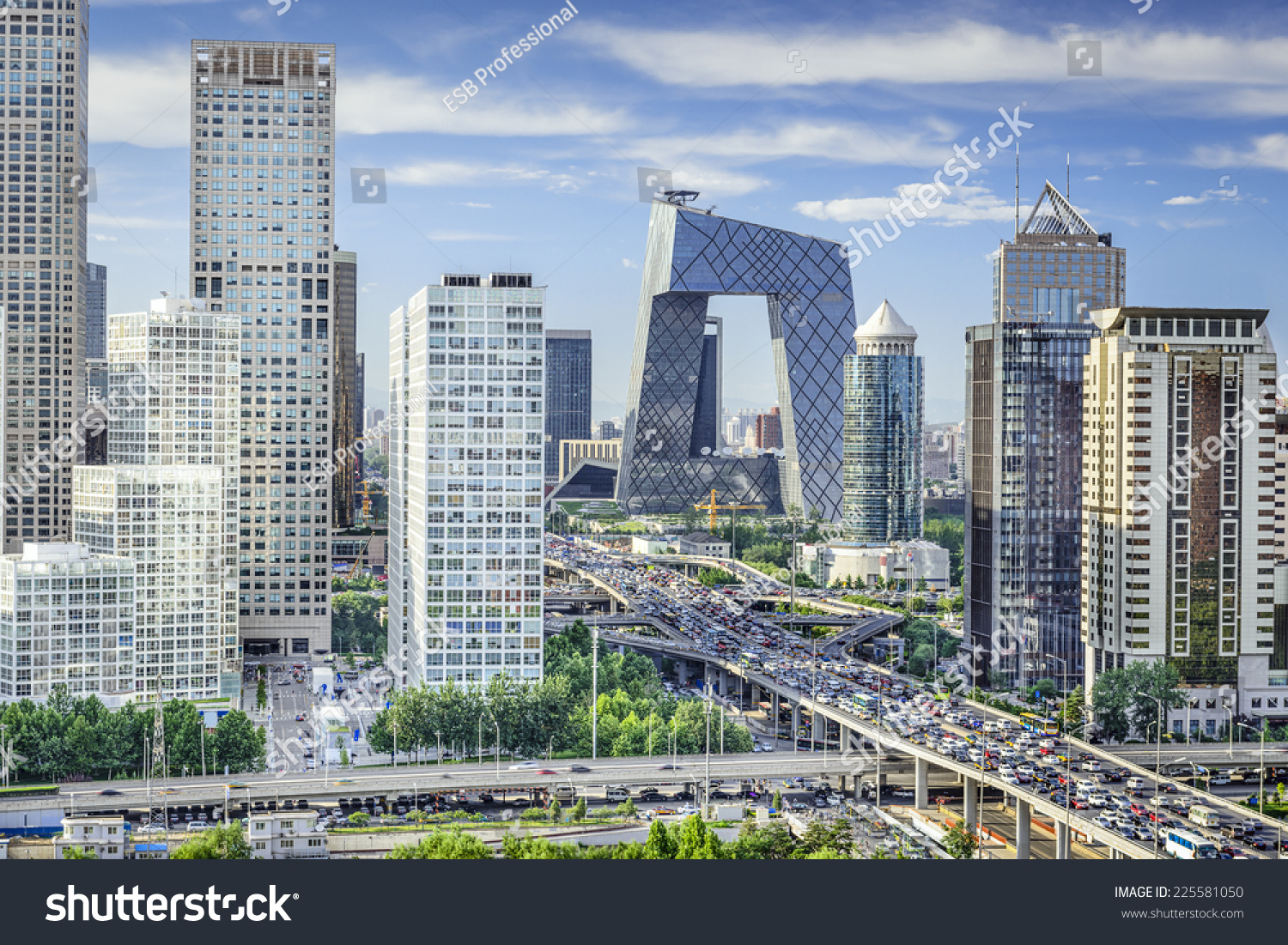 Beijing  China Financial District Skyline.