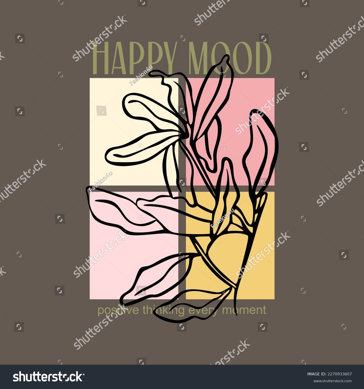 Happy mood typographic slogan for t-shirt prints  posters  Mug design and other uses.